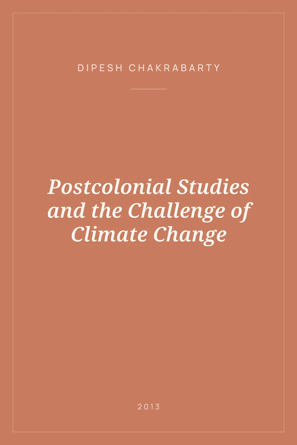 Portada de Postcolonial Studies and the Challenge of Climate Change