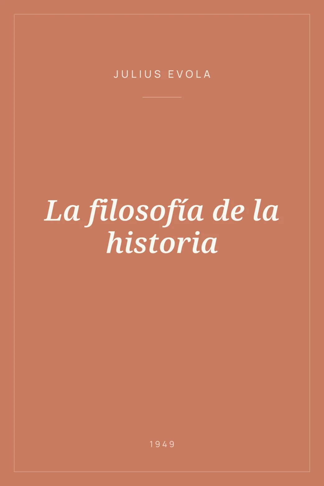 Portada de La filosofía de la historia