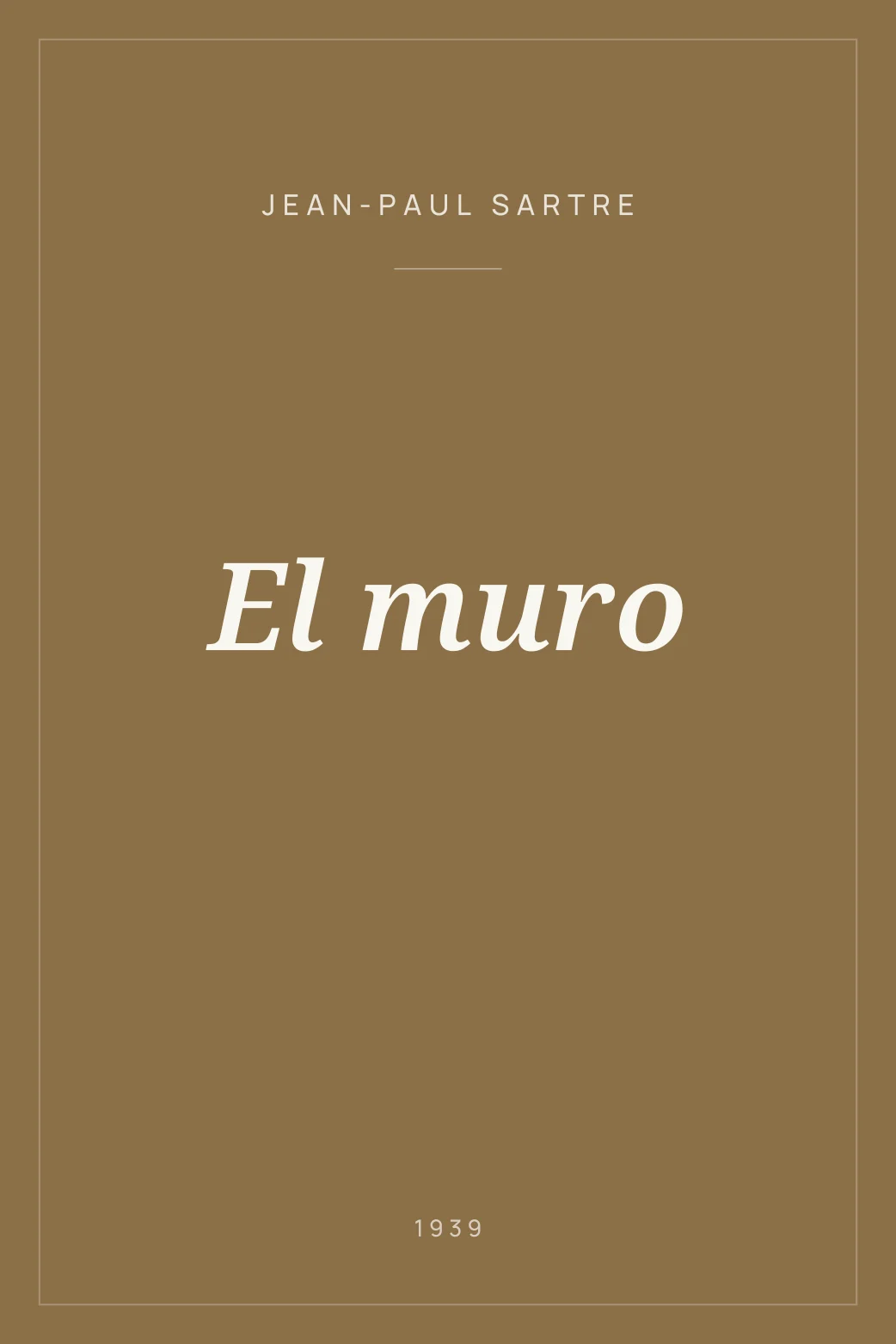 Portada de El muro