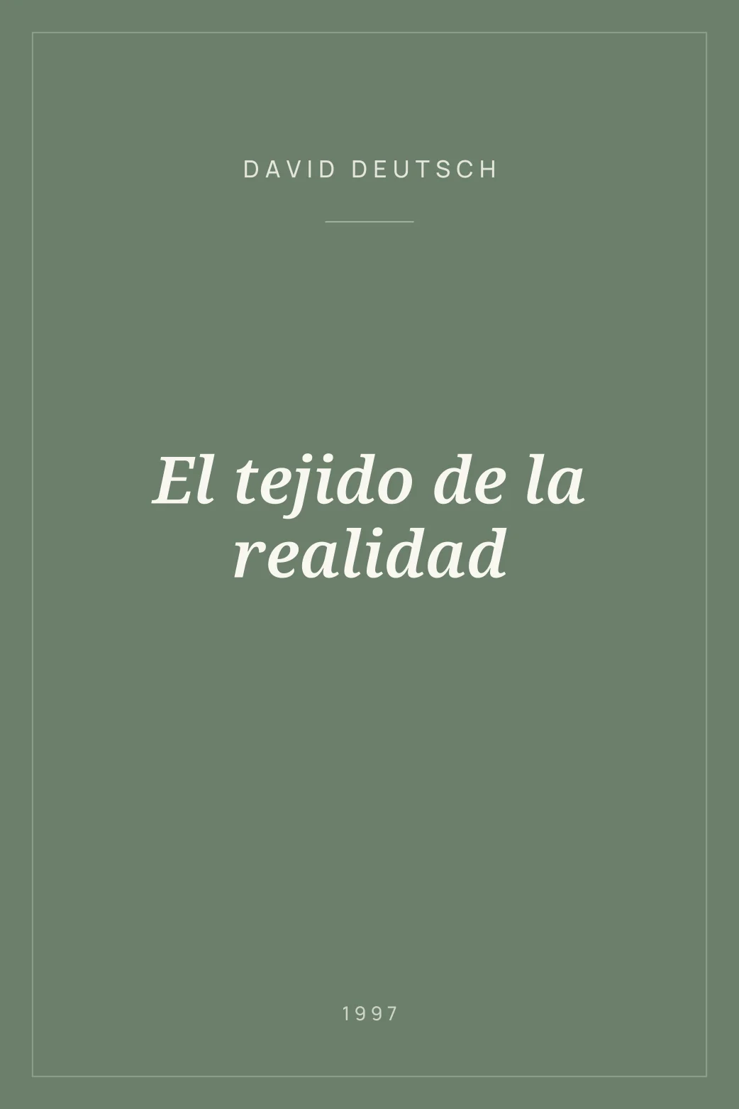 Portada de El tejido de la realidad