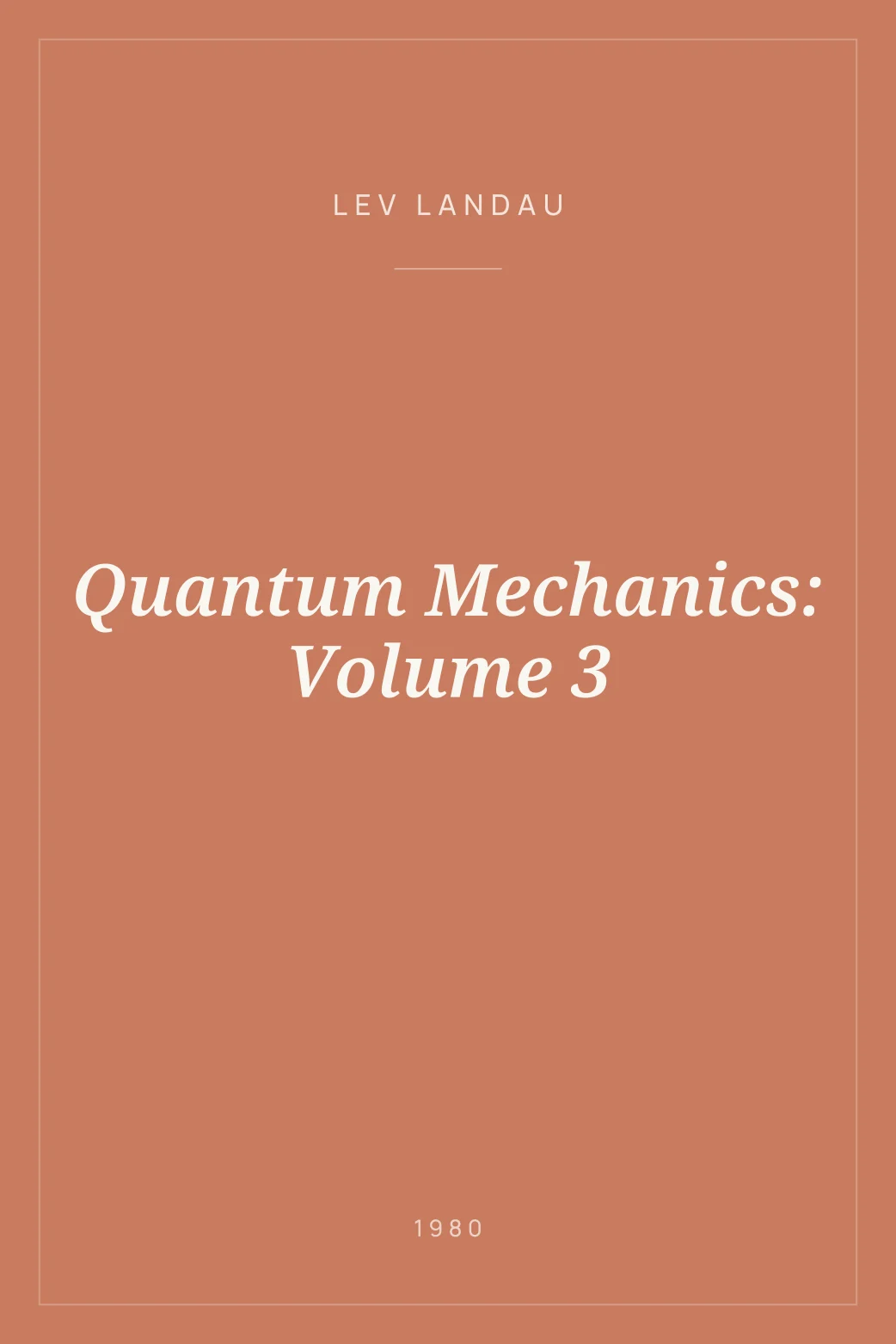 Portada de Quantum Mechanics: Volume 3