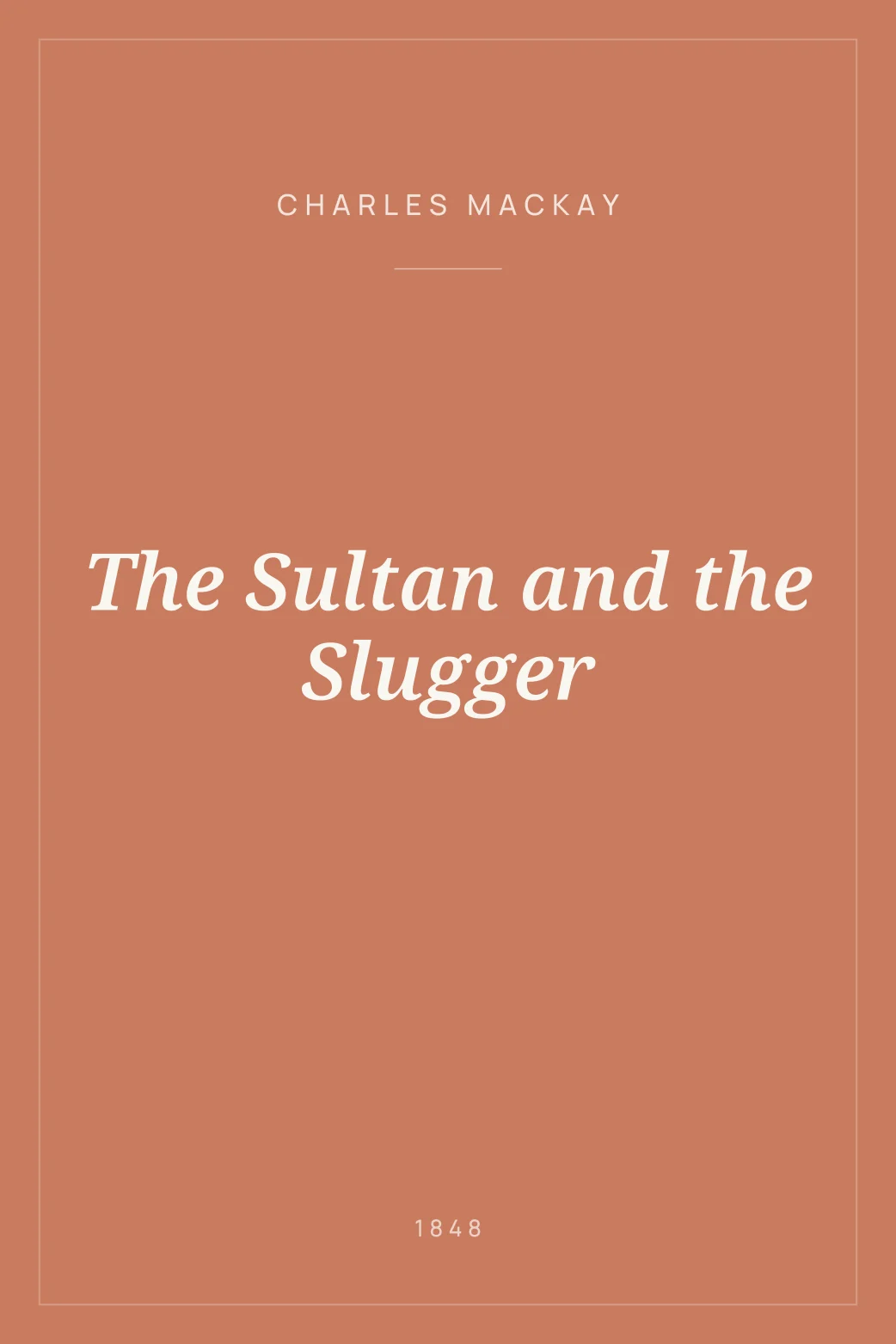Portada de The Sultan and the Slugger