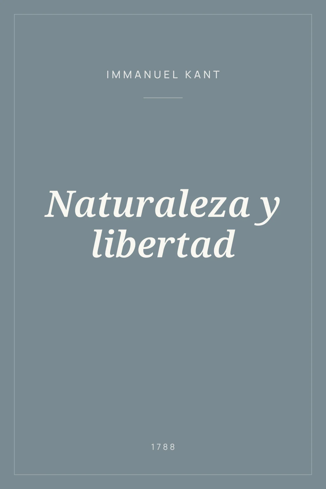Portada de Naturaleza y libertad