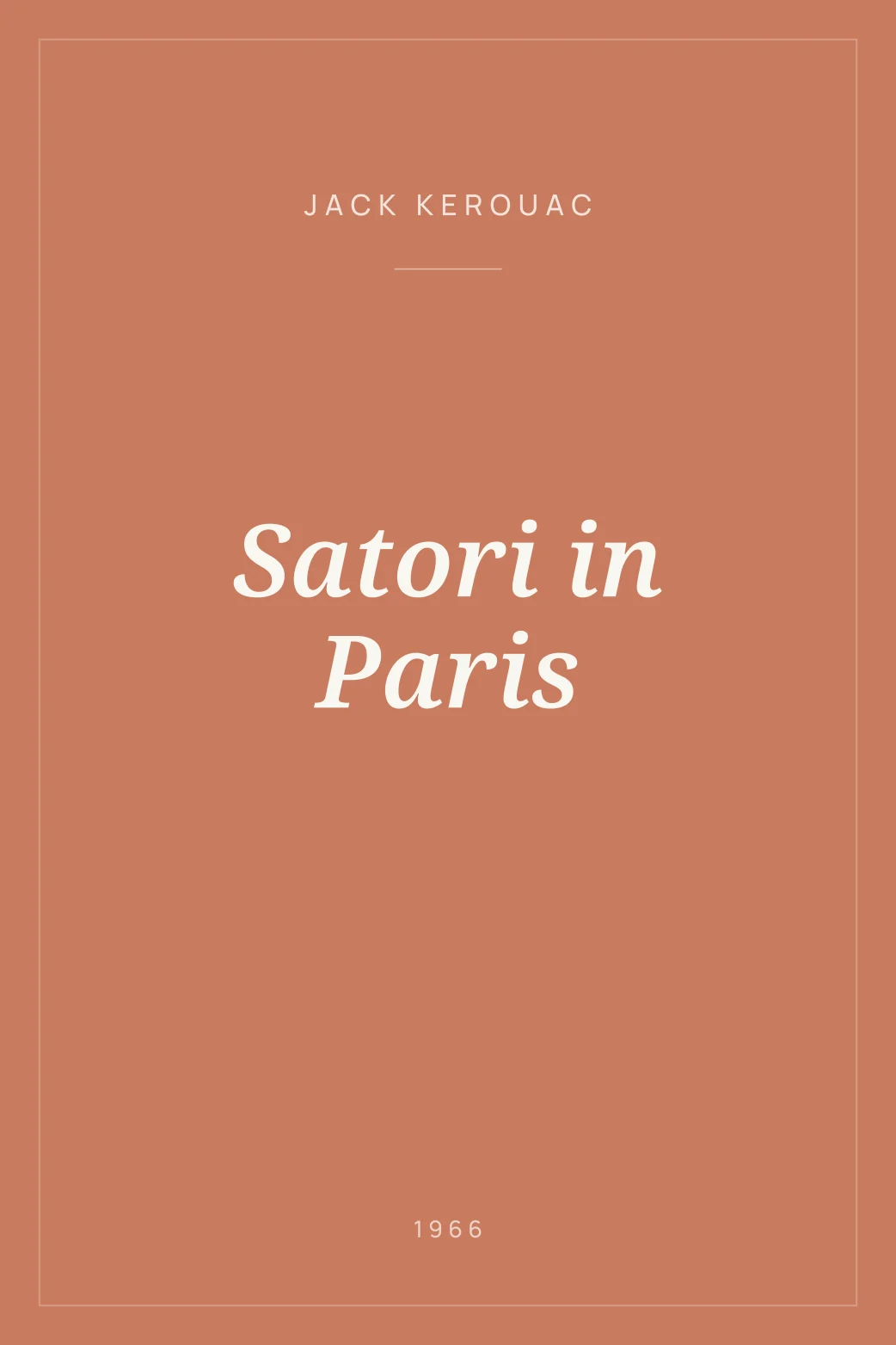 Portada de Satori in Paris