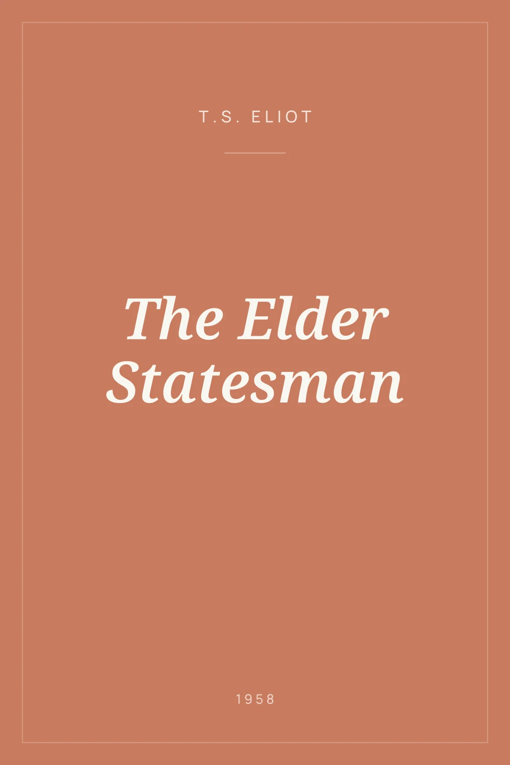Portada de The Elder Statesman