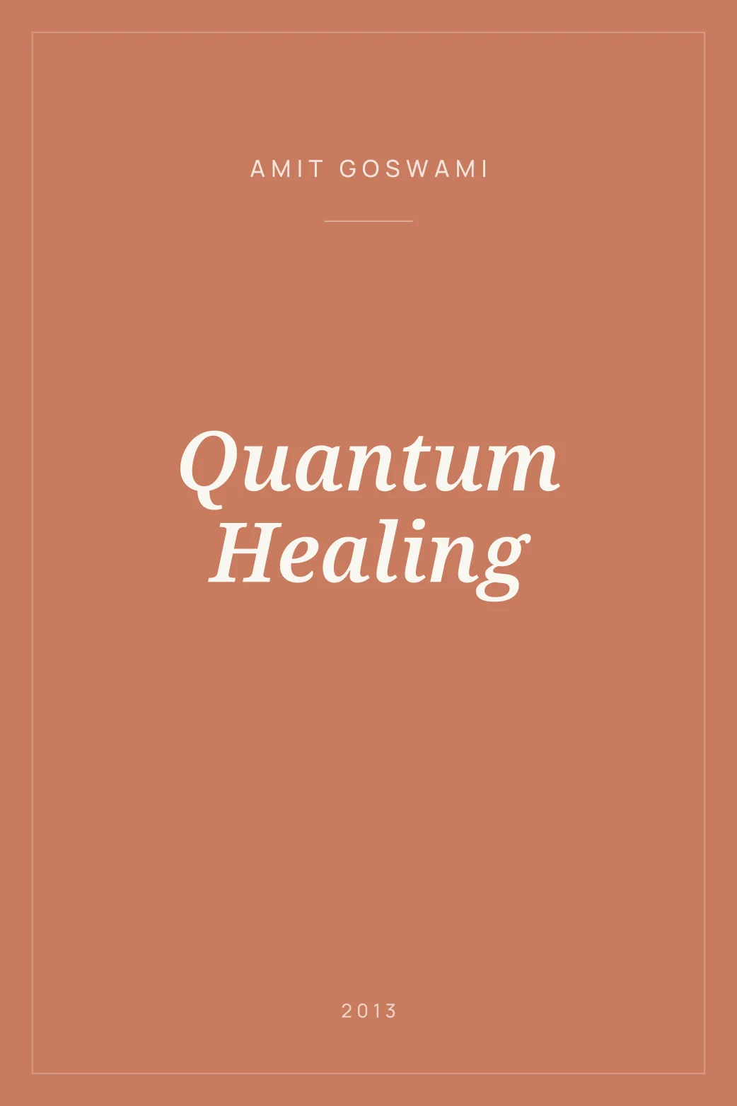 Portada de Quantum Healing