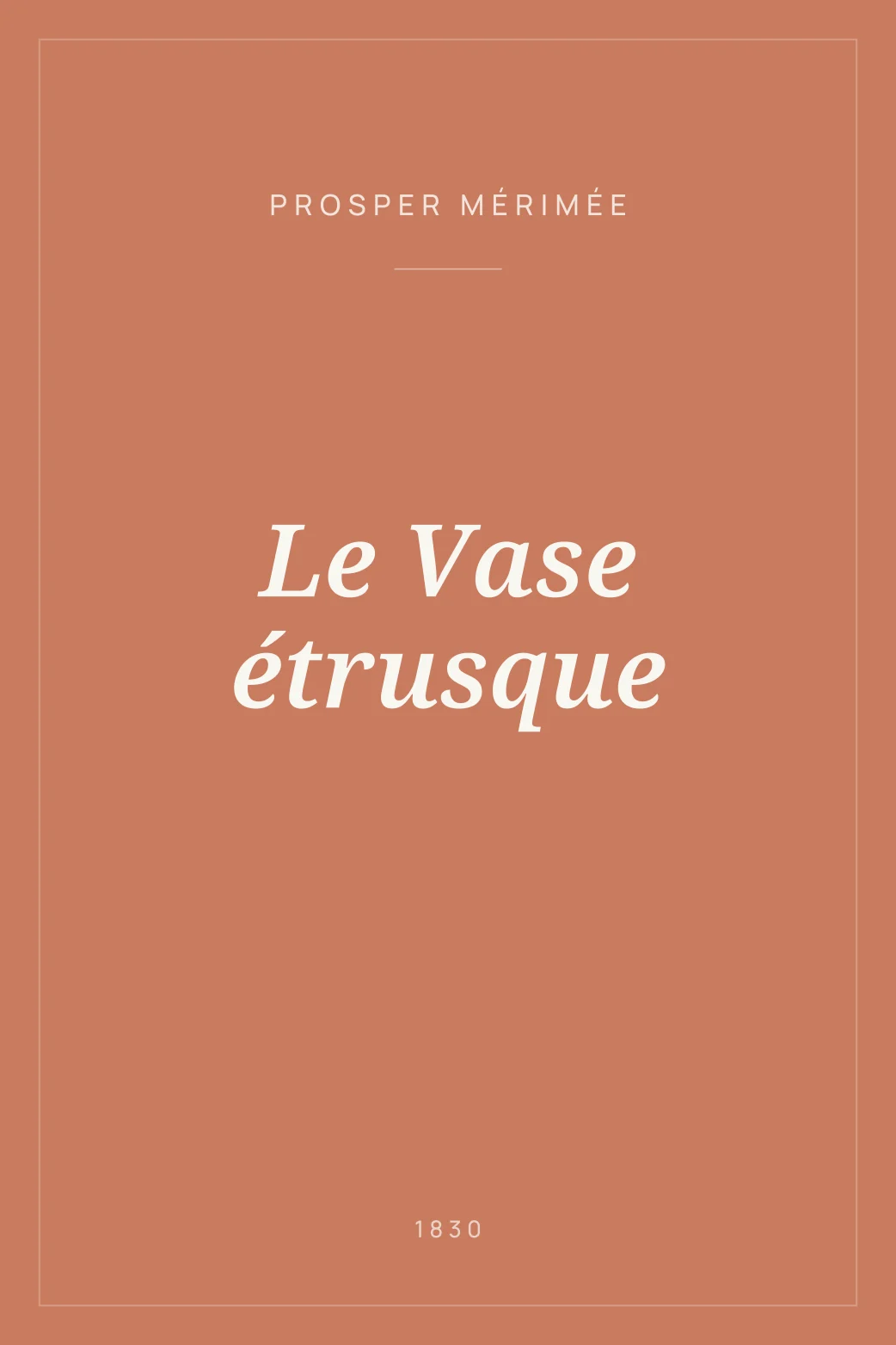 Portada de Le Vase étrusque