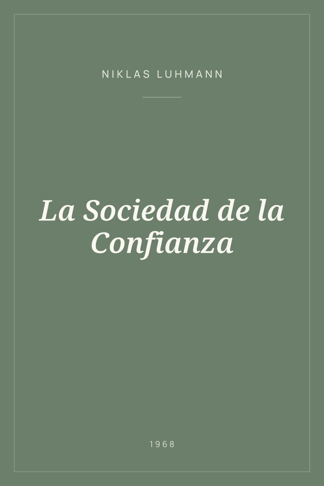 Portada de La Sociedad de la Confianza
