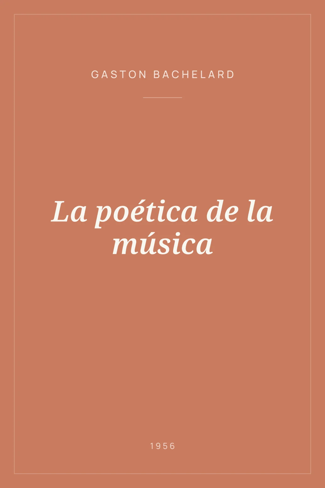 Portada de La poética de la música