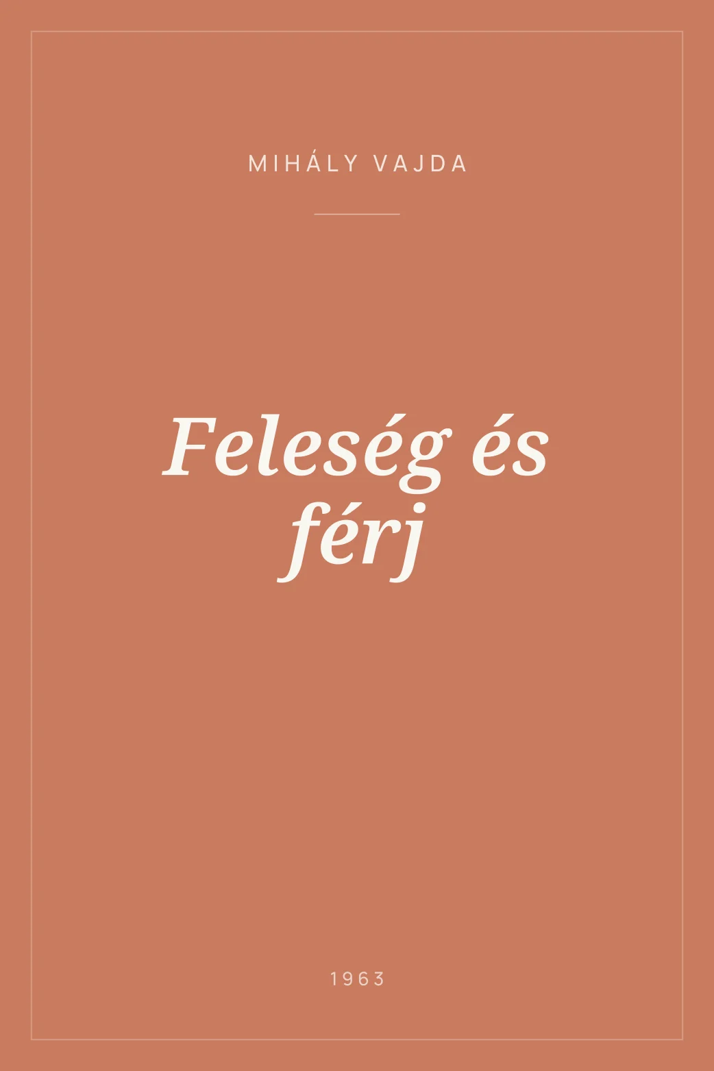 Portada de Feleség és férj