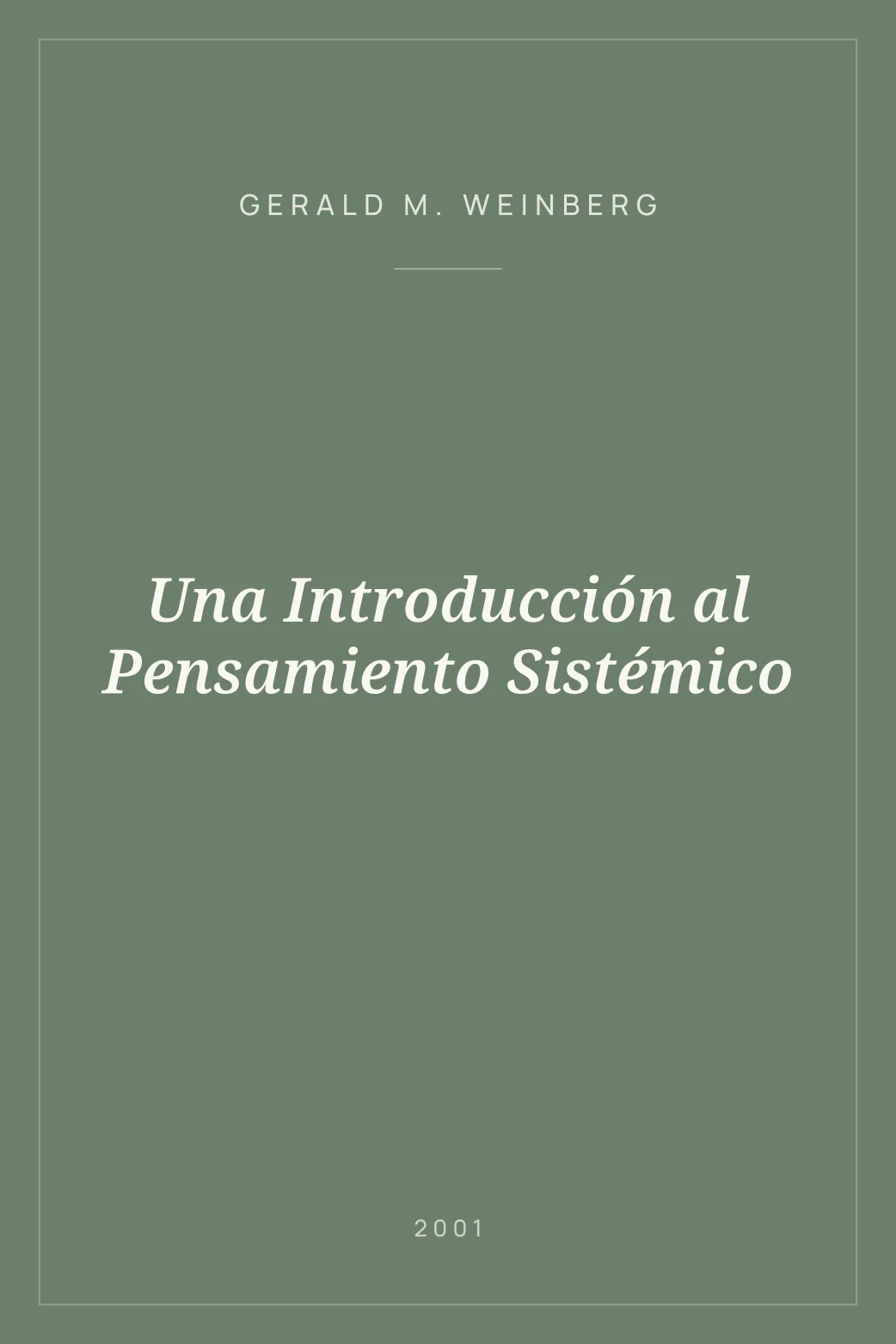 Portada de Una Introducción al Pensamiento Sistémico