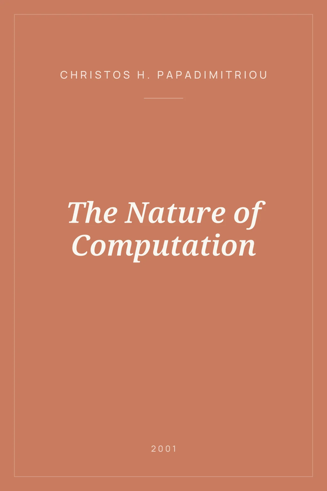 Portada de The Nature of Computation