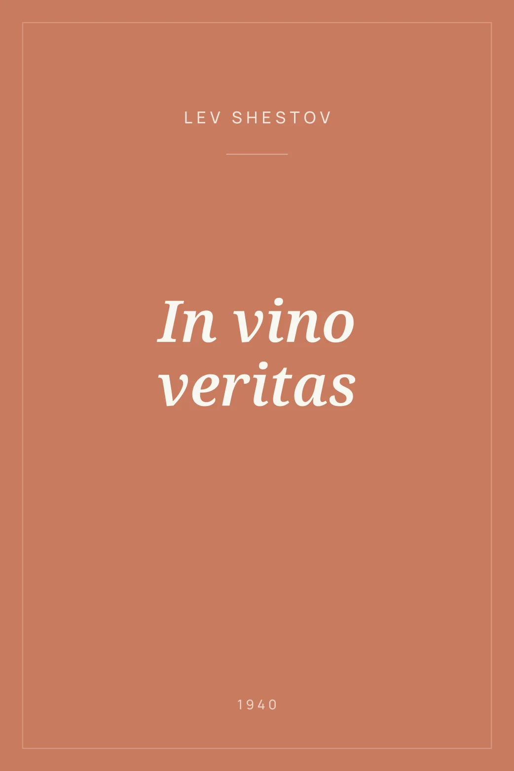 Portada de In vino veritas