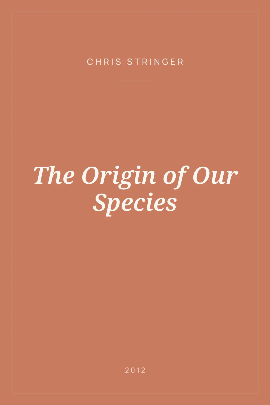 Portada de The Origin of Our Species