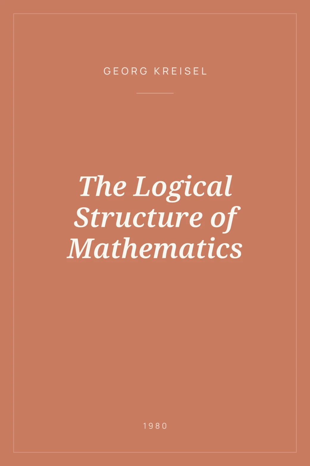 Portada de The Logical Structure of Mathematics