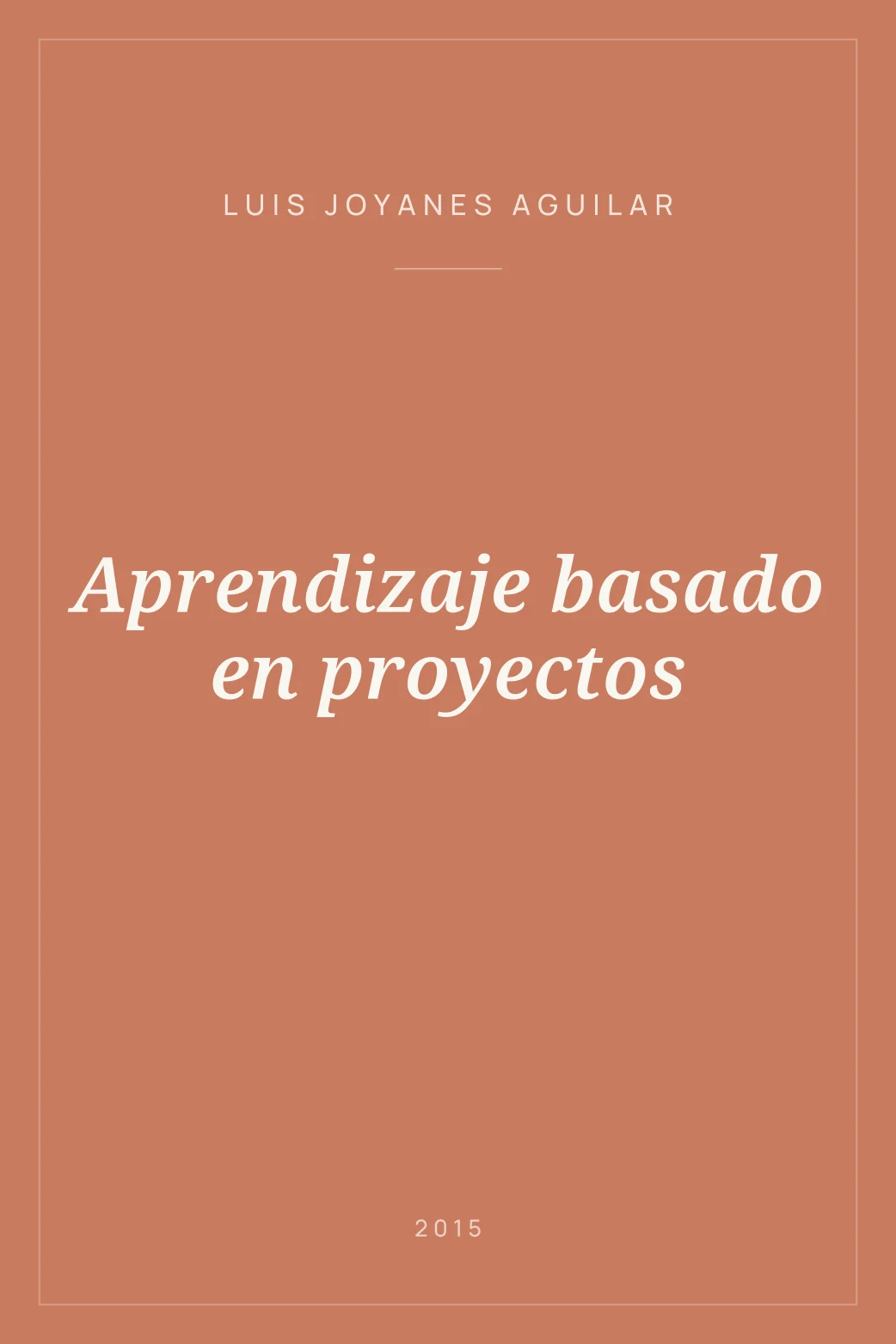 Portada de Aprendizaje basado en proyectos