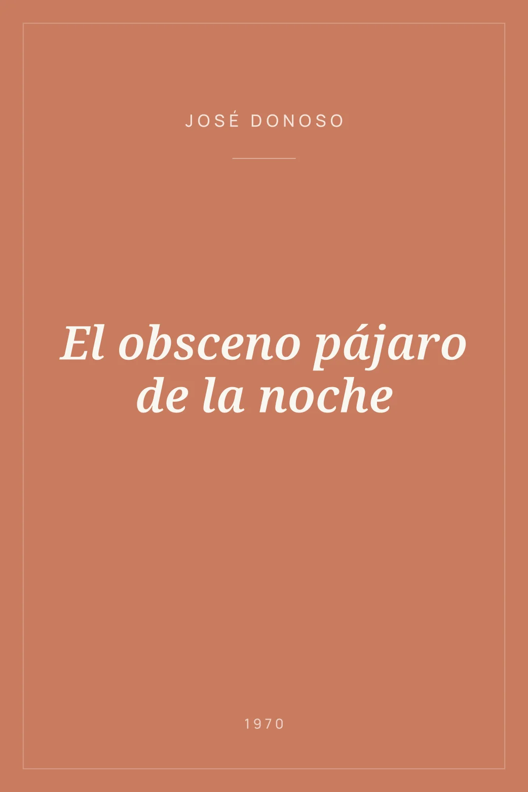 Portada de El obsceno pájaro de la noche