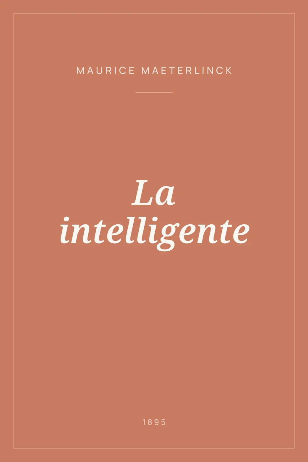 Portada de La intelligente