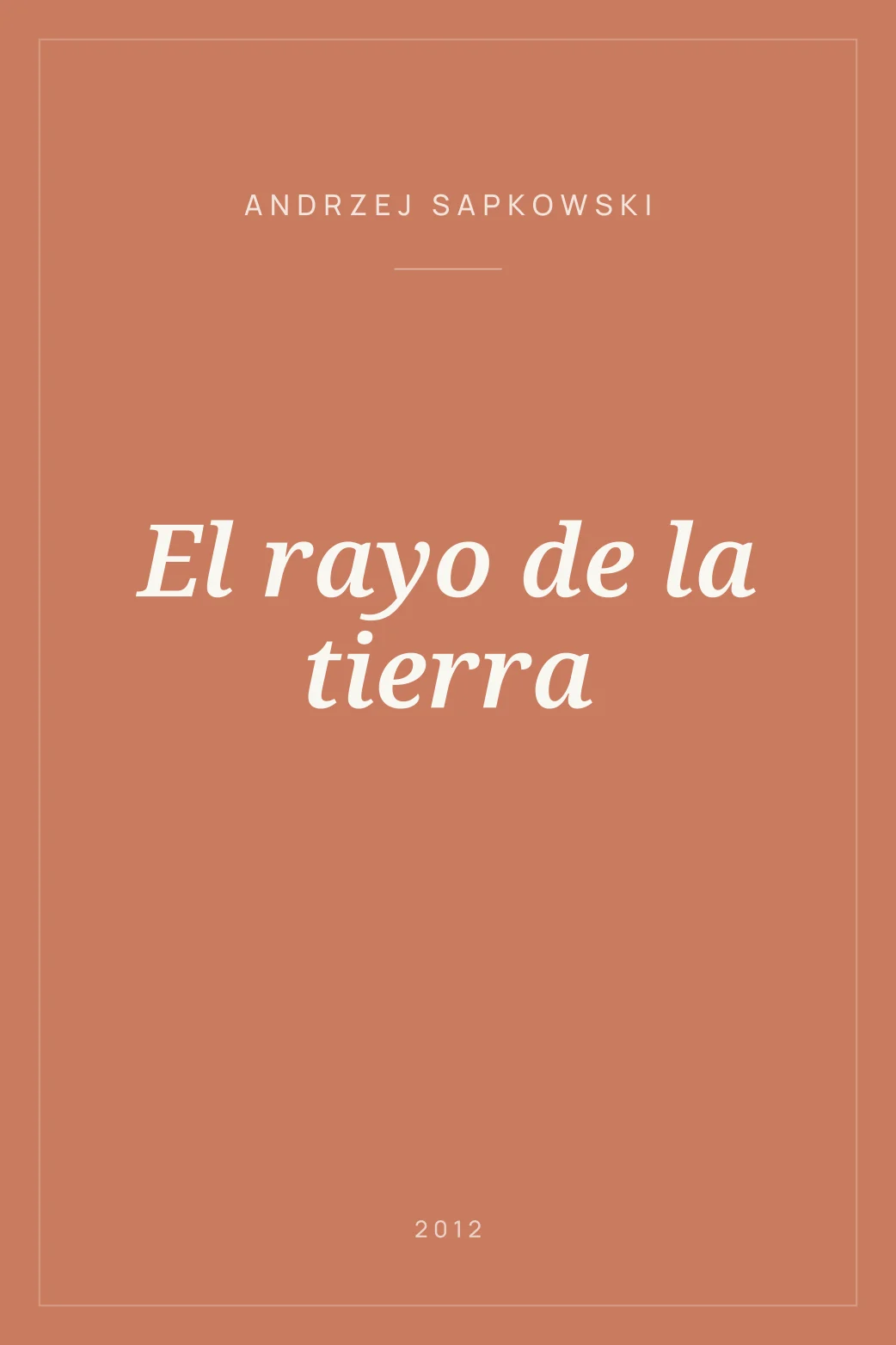 Portada de El rayo de la tierra