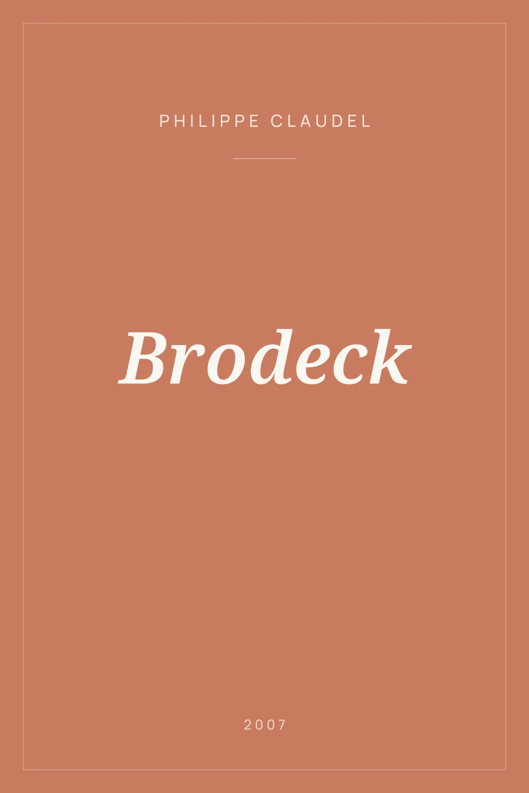 Portada de Brodeck