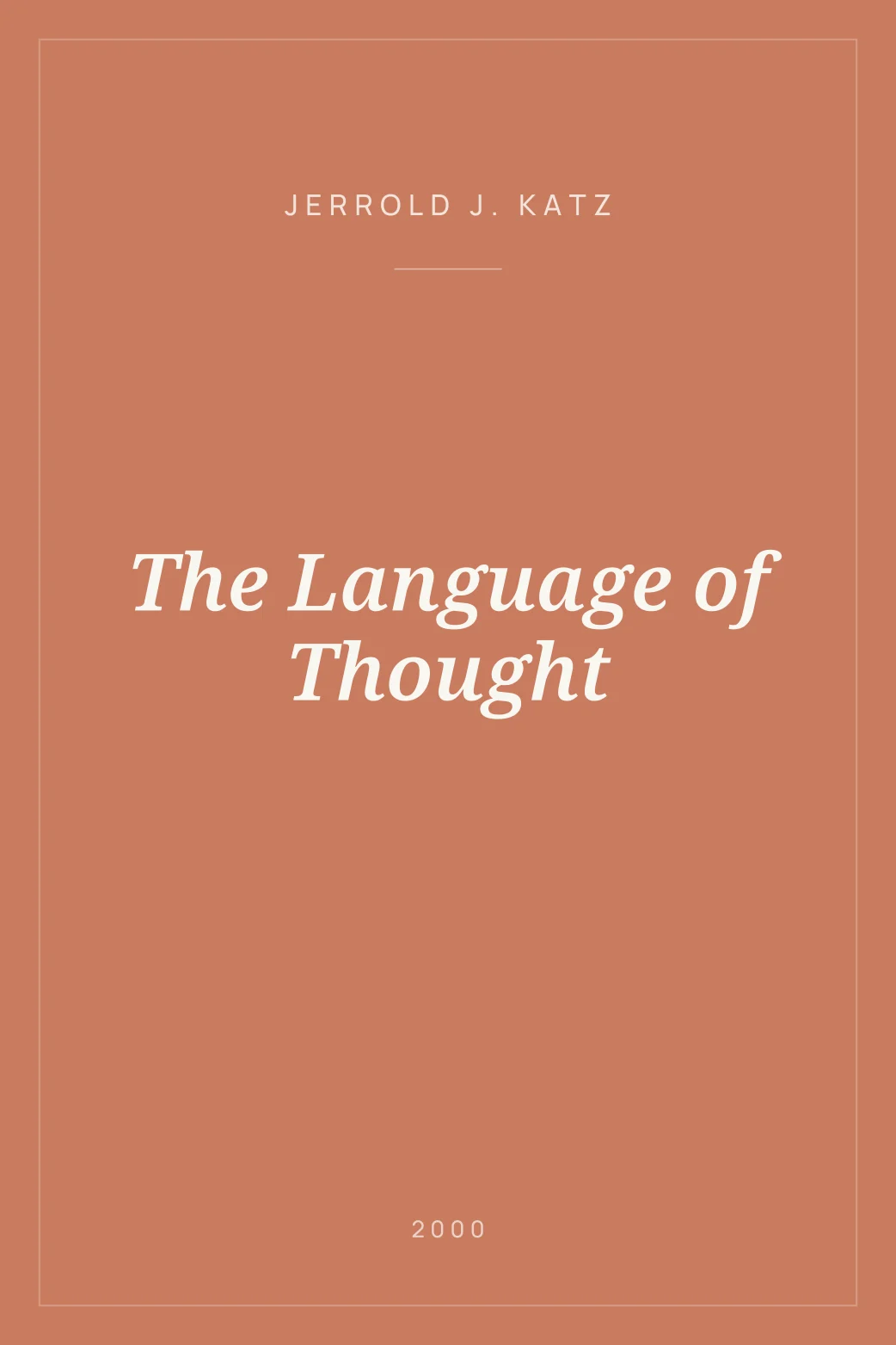Portada de The Language of Thought