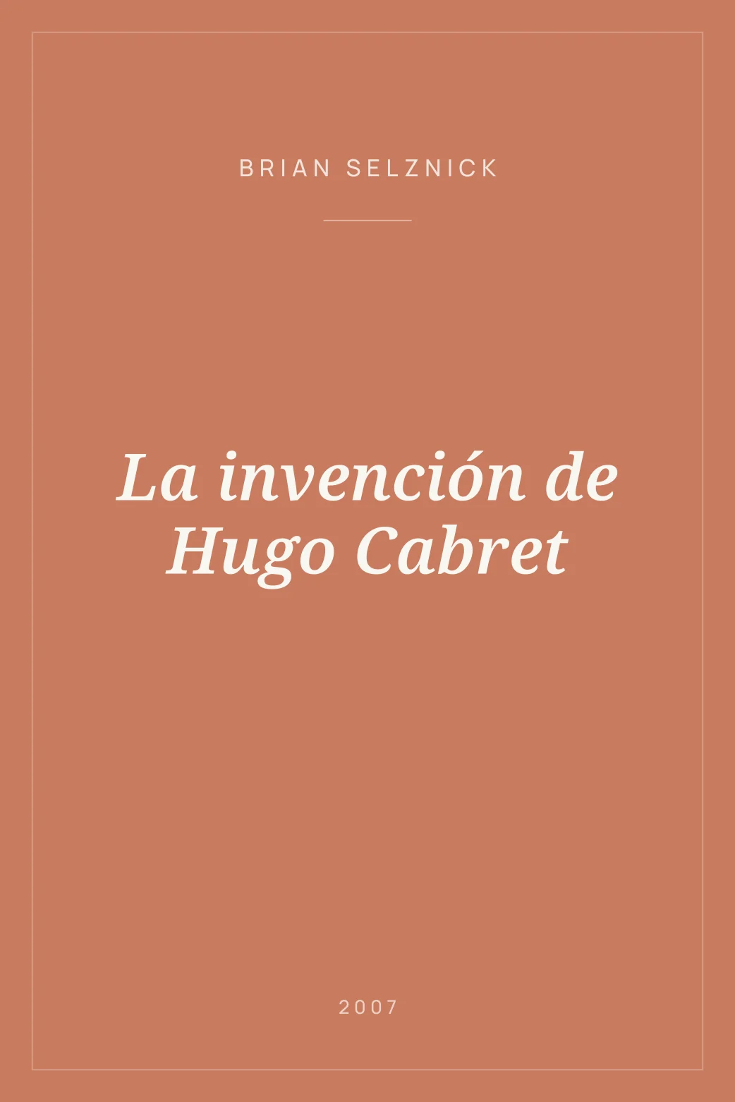 Portada de La invención de Hugo Cabret