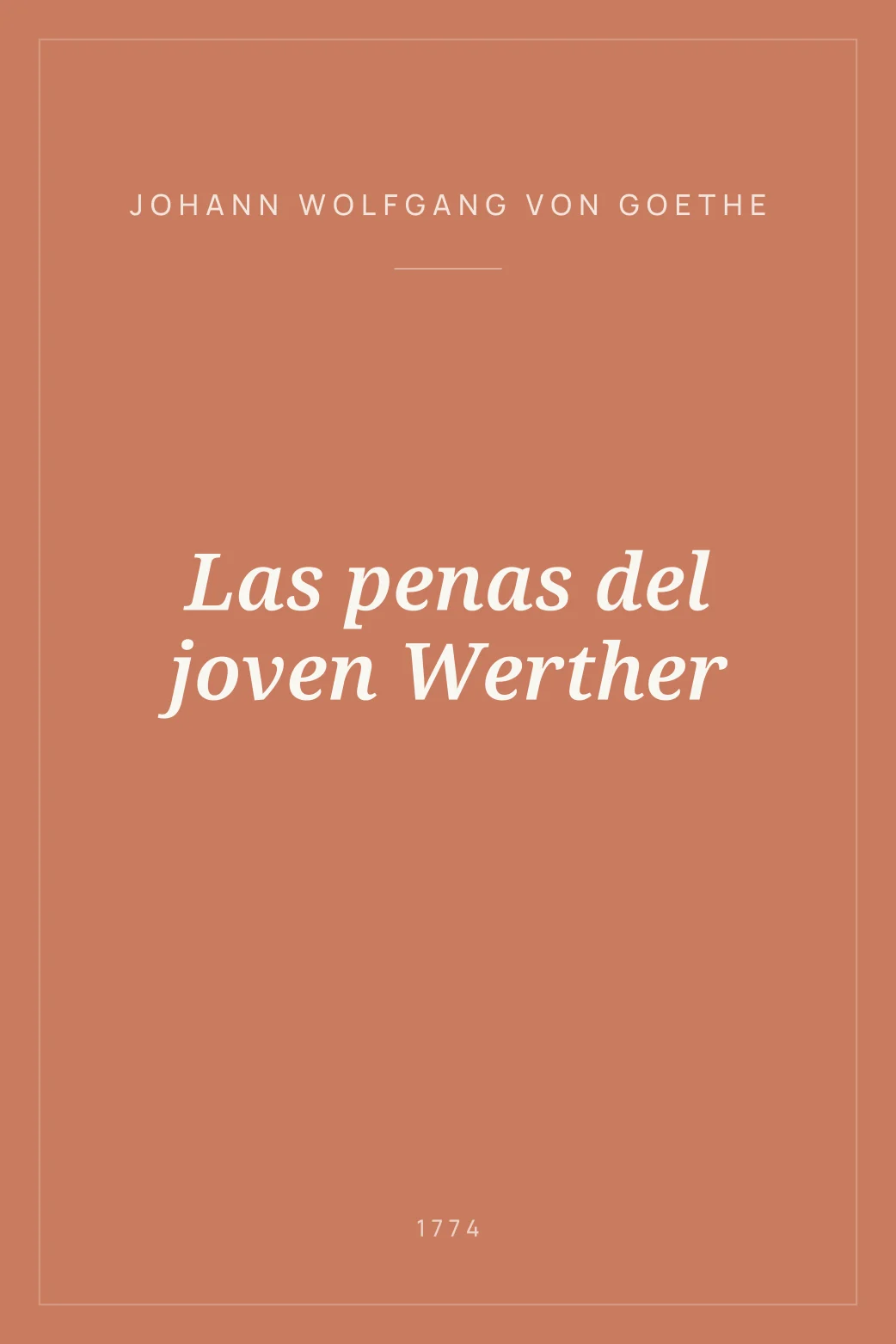 Portada de Las penas del joven Werther