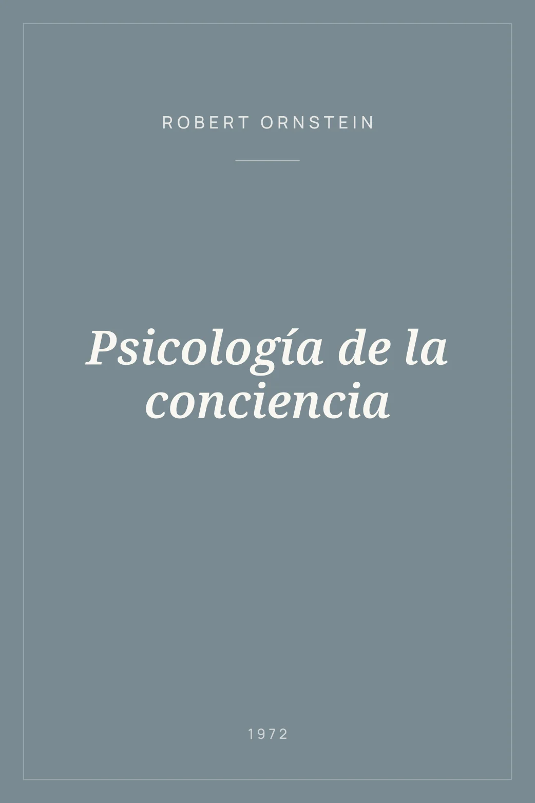 Portada de Psicología de la conciencia
