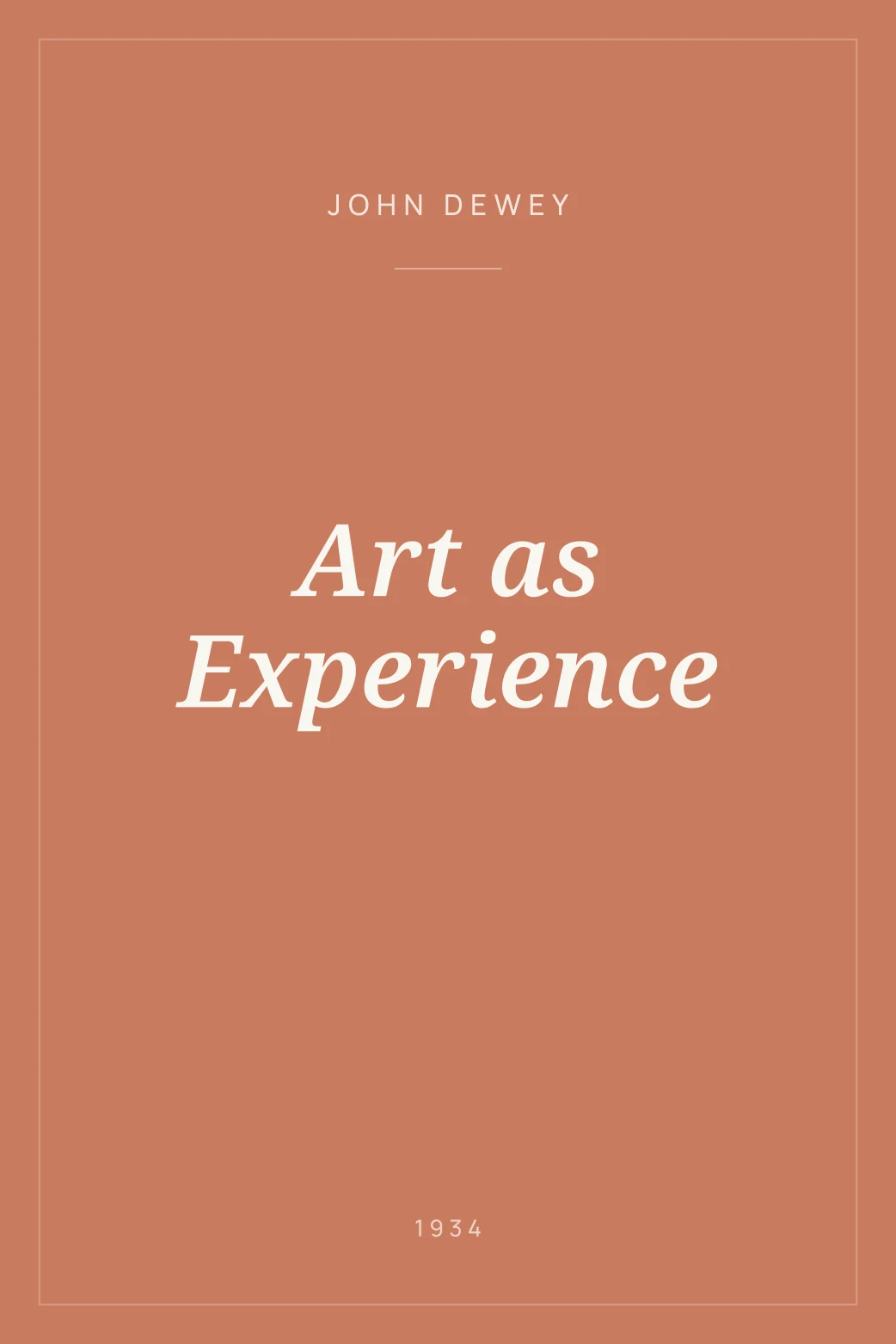 Portada de Art as Experience