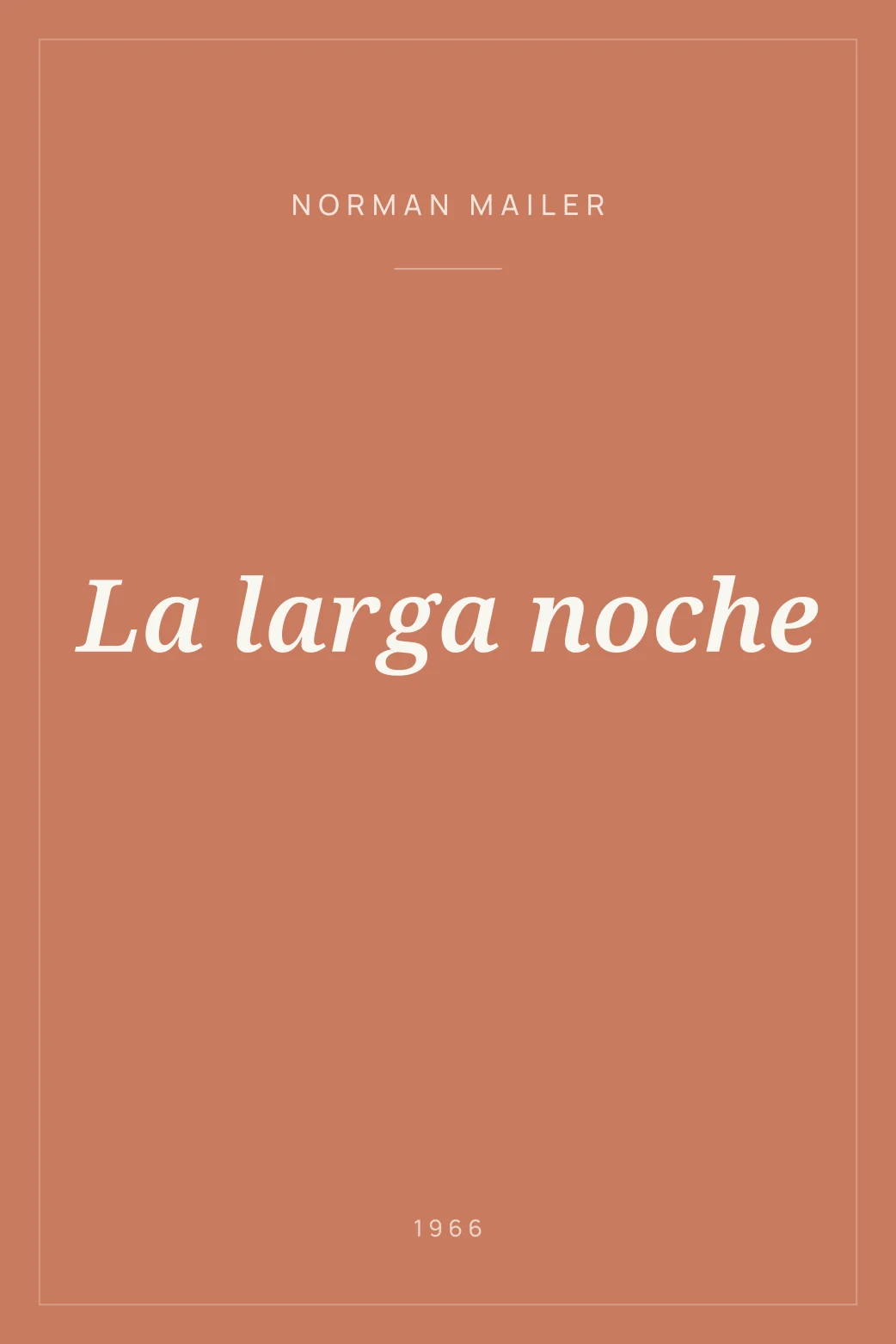 Portada de La larga noche