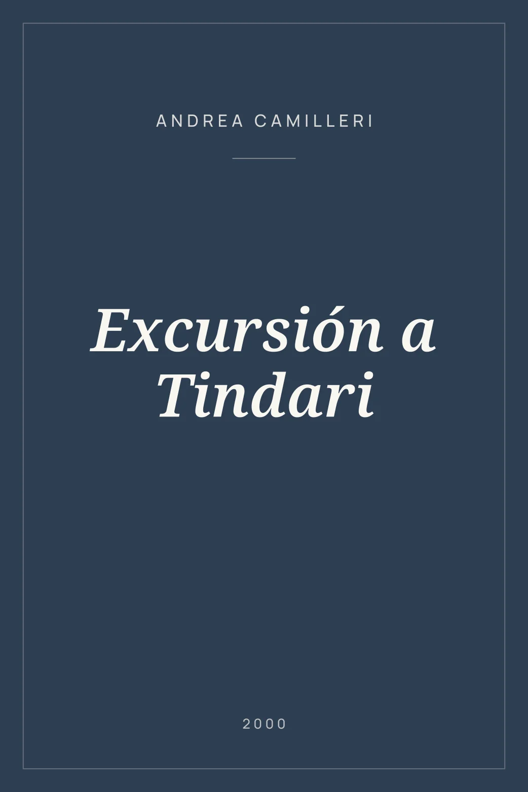 Portada de Excursión a Tindari