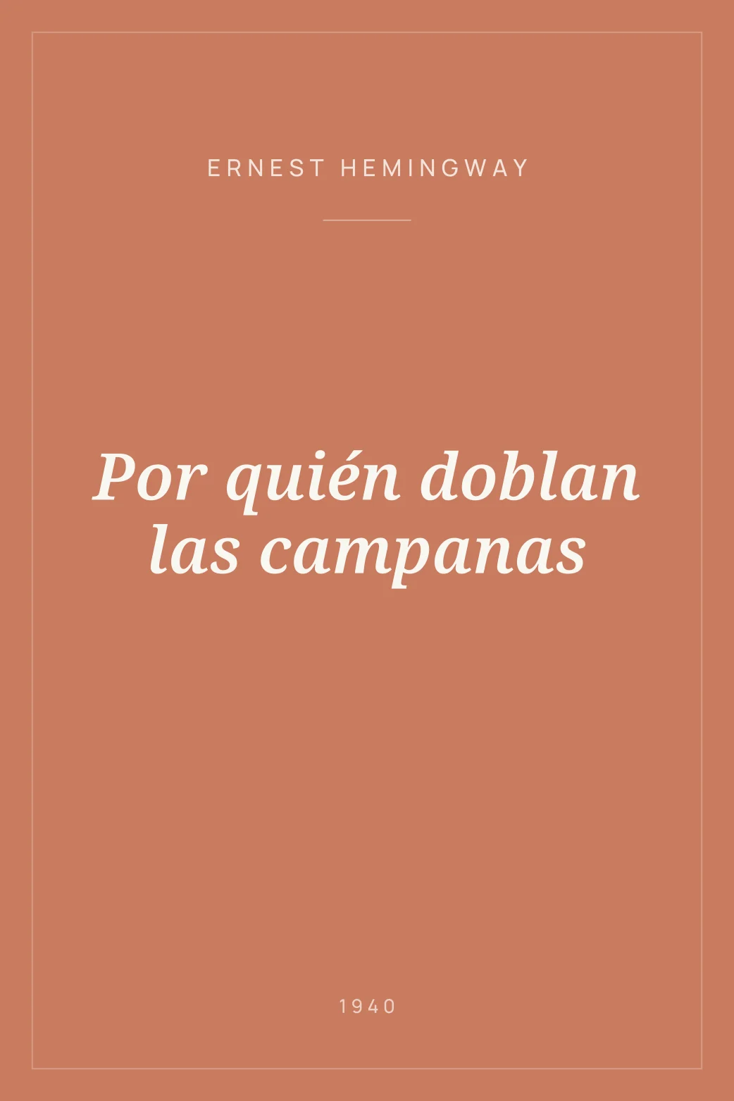 Portada de Por quién doblan las campanas