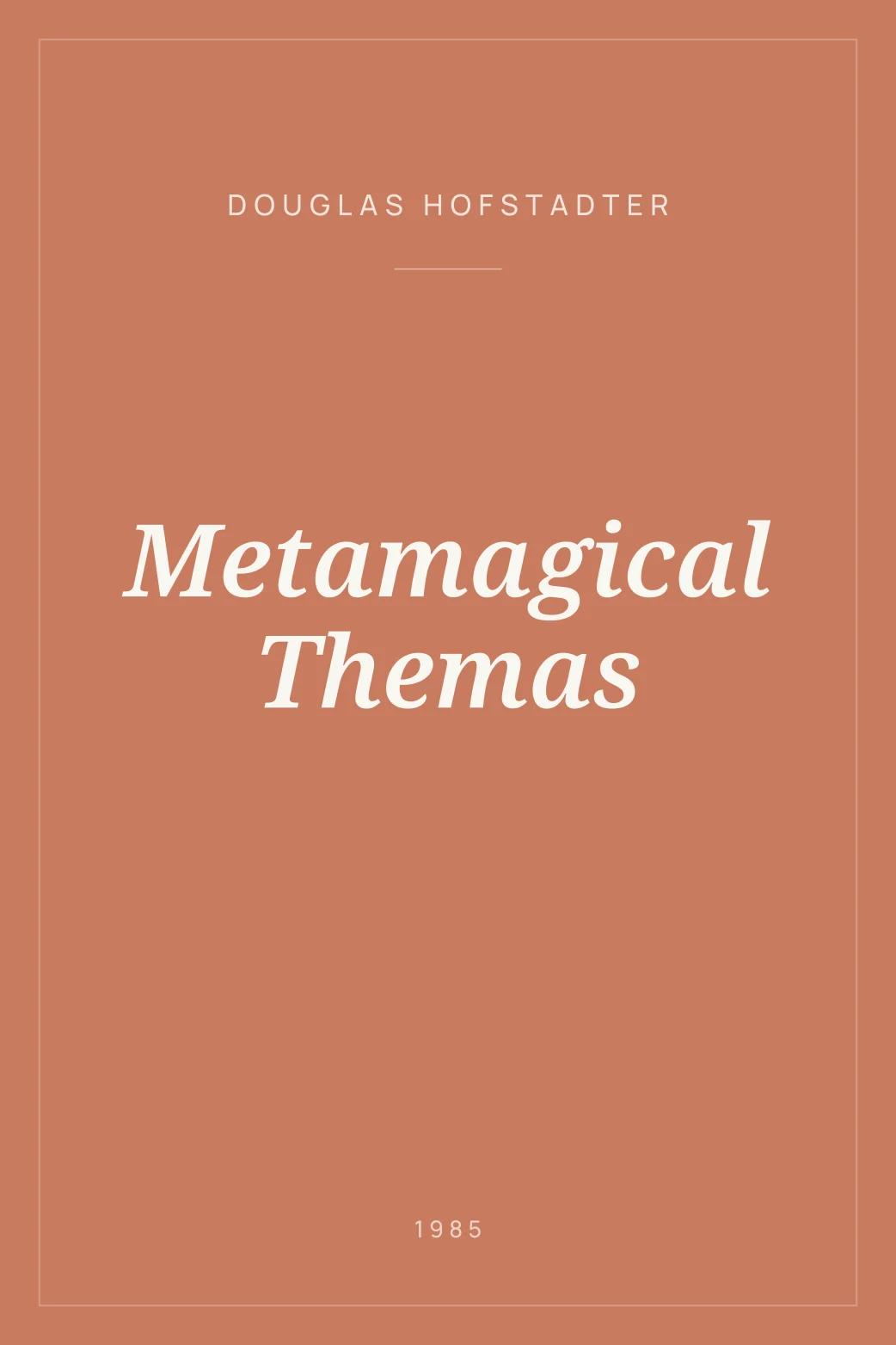 Portada de Metamagical Themas