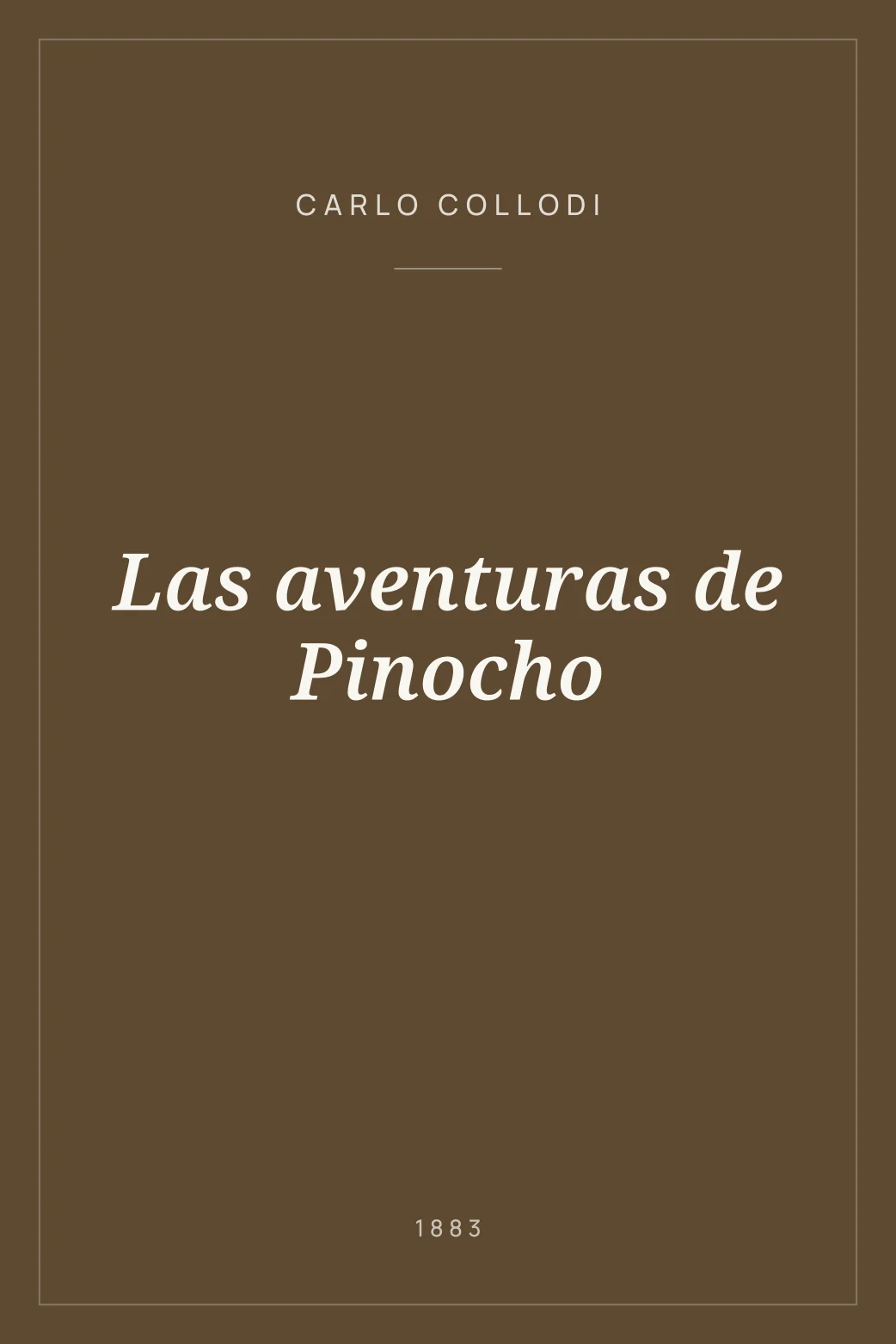 Portada de Las aventuras de Pinocho