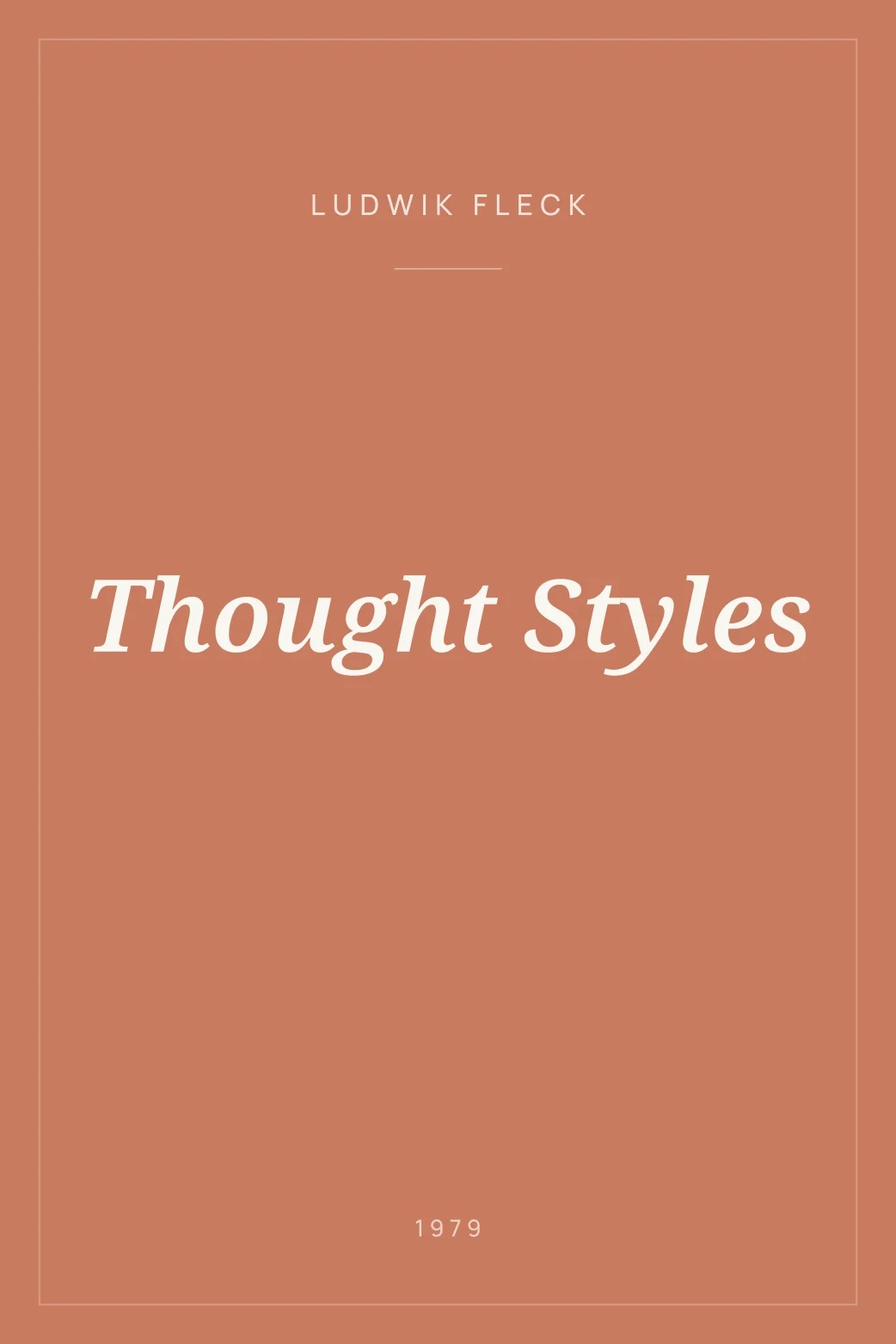 Portada de Thought Styles