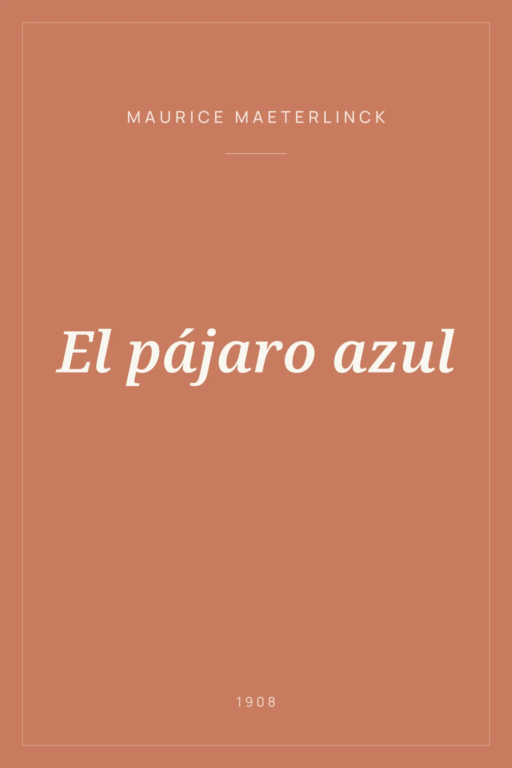 Portada de El pájaro azul