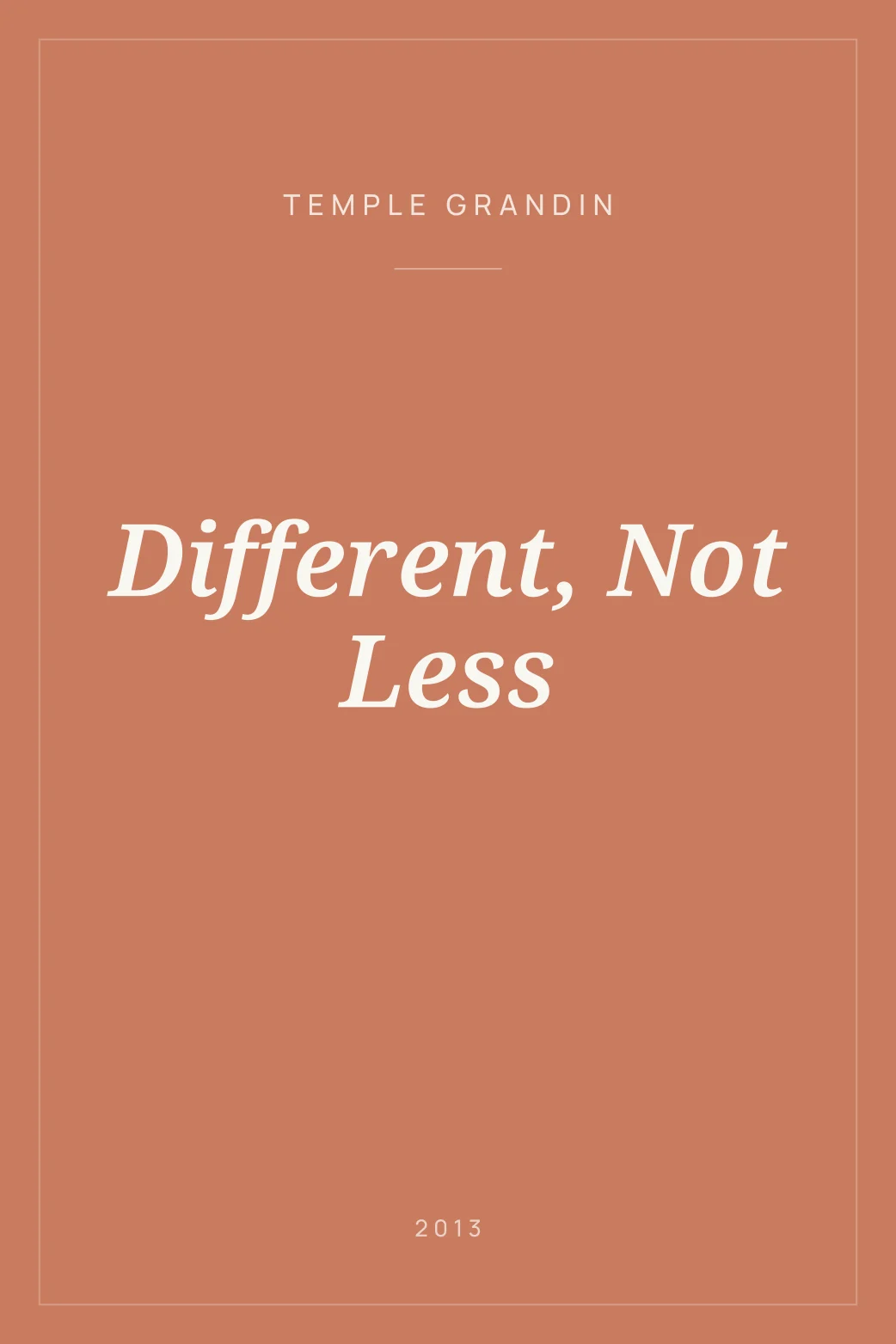 Portada de Different, Not Less