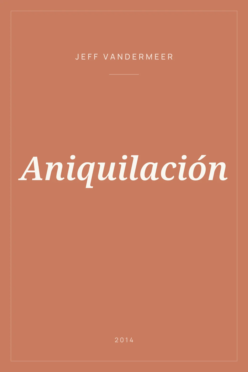 Portada de Aniquilación