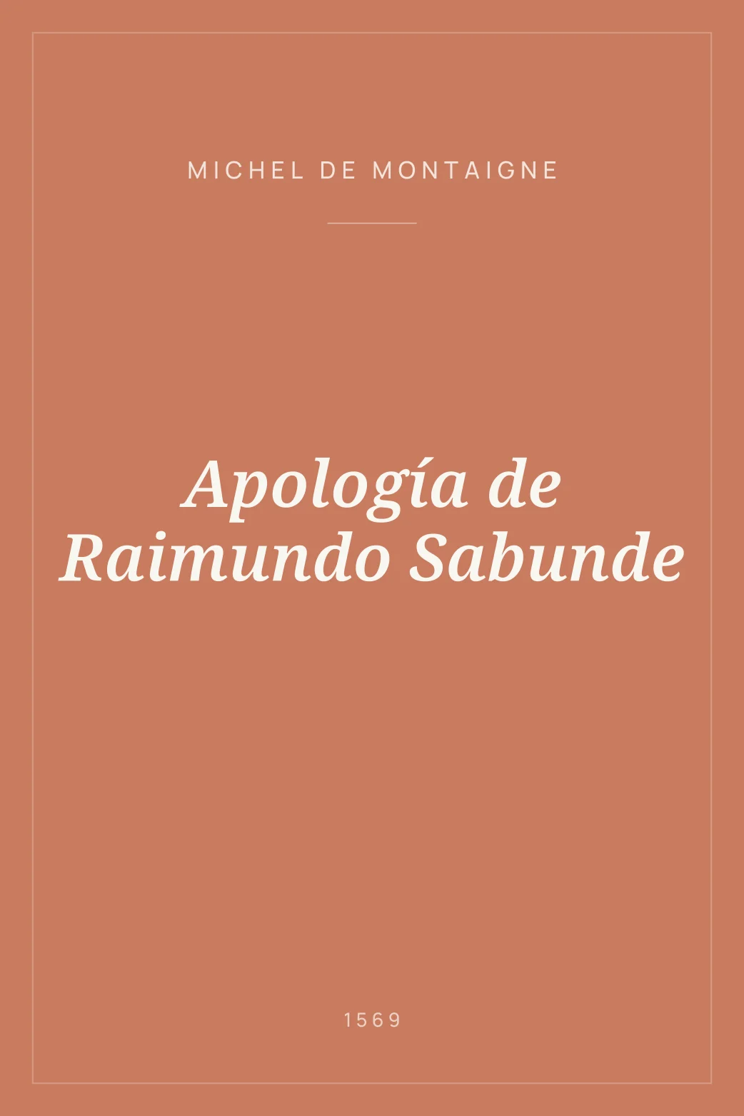 Portada de Apología de Raimundo Sabunde