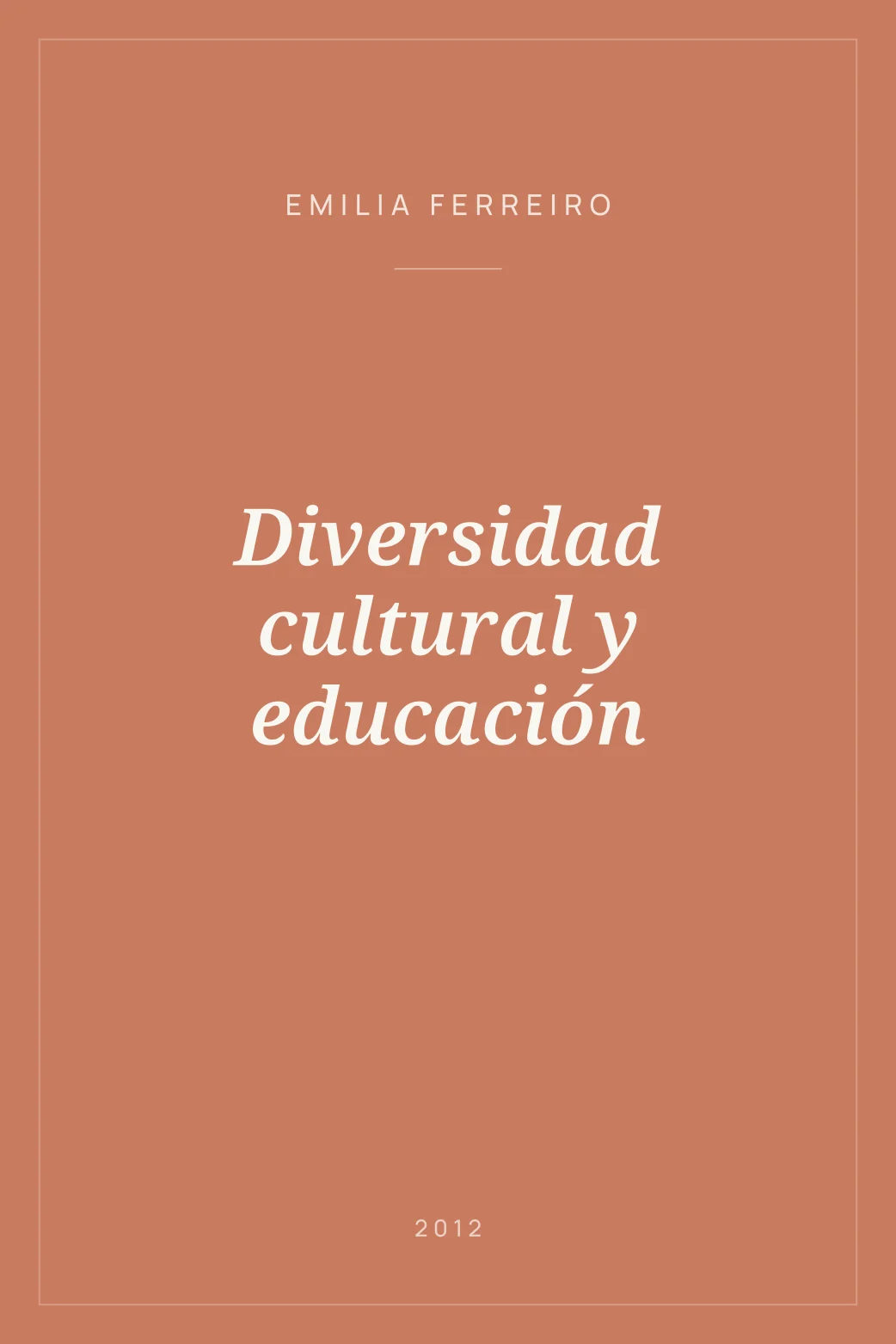 Portada de Diversidad cultural y educación