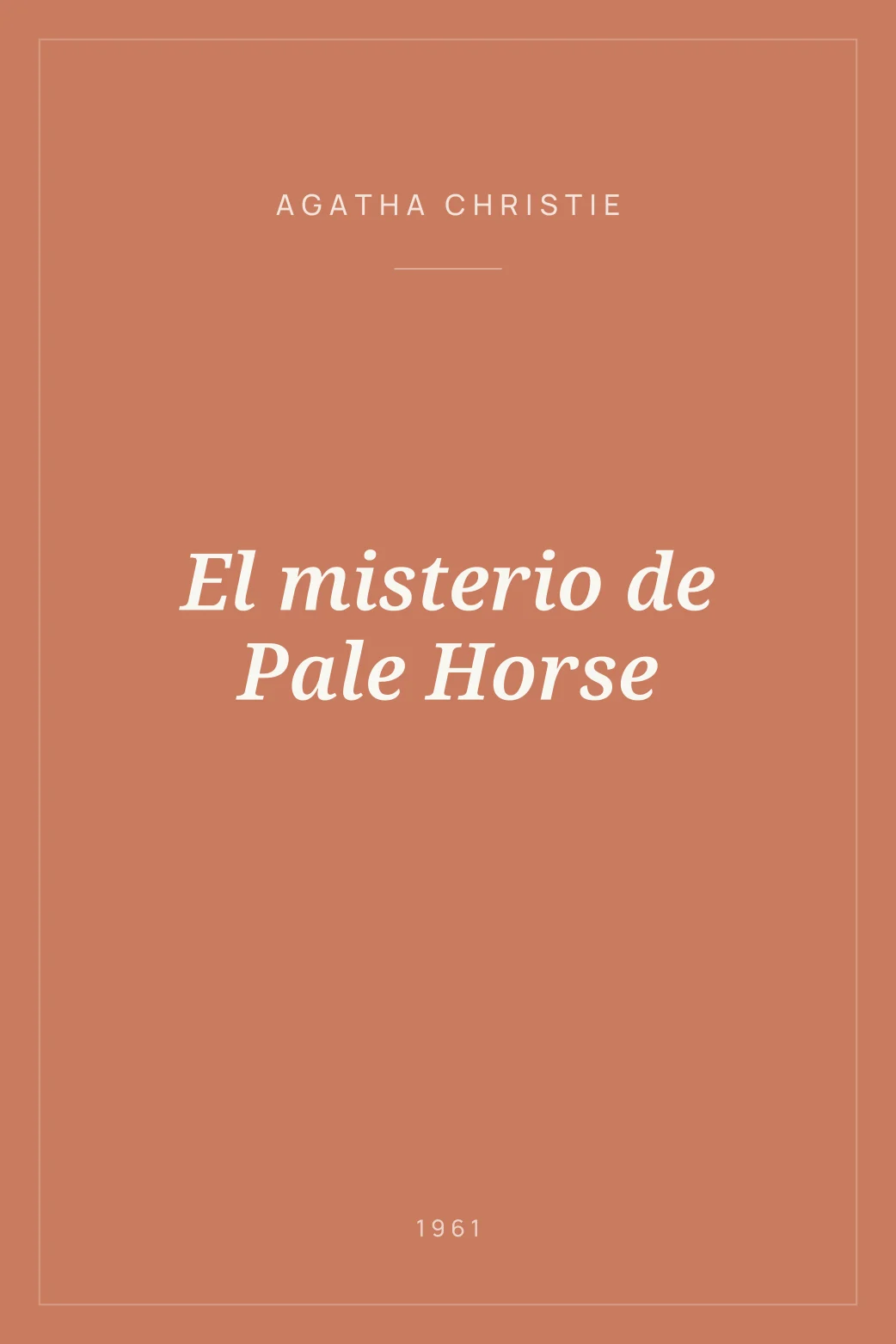 Portada de El misterio de Pale Horse