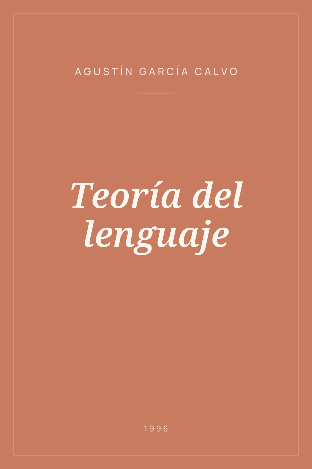 Portada de Teoría del lenguaje