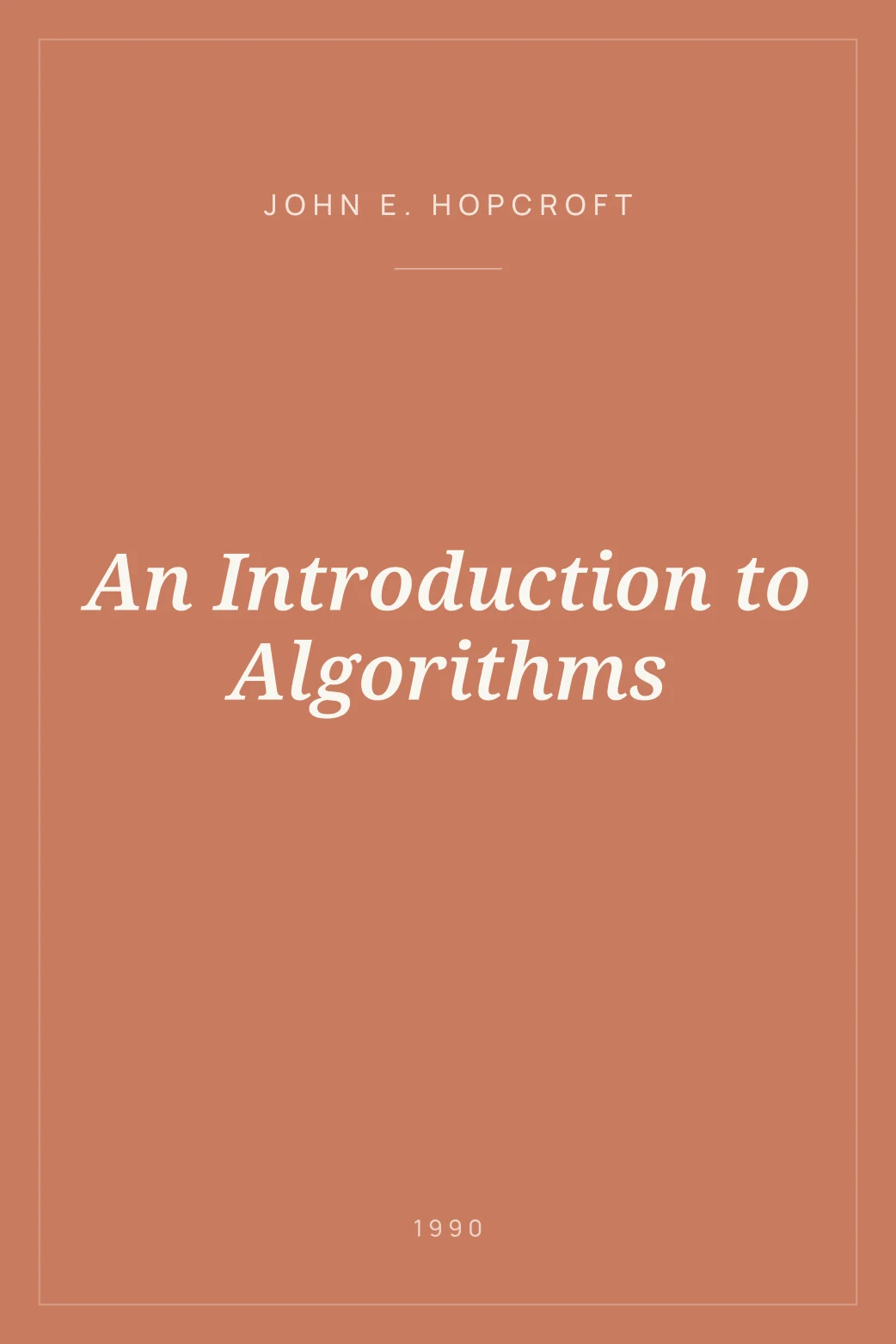 Portada de An Introduction to Algorithms