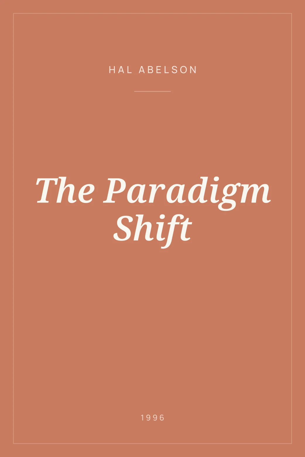Portada de The Paradigm Shift