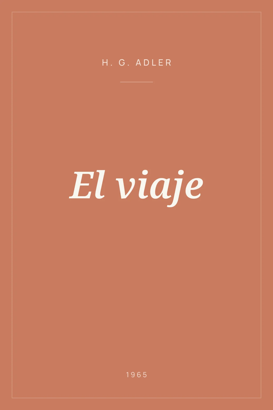 Portada de El viaje