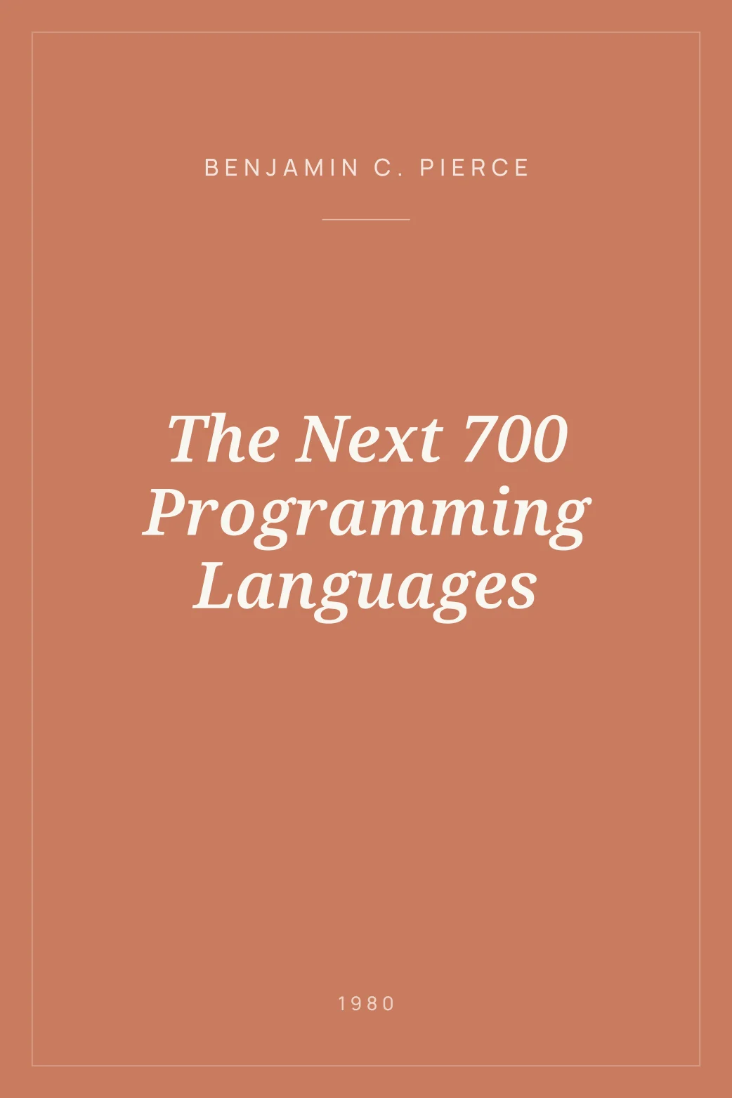 Portada de The Next 700 Programming Languages
