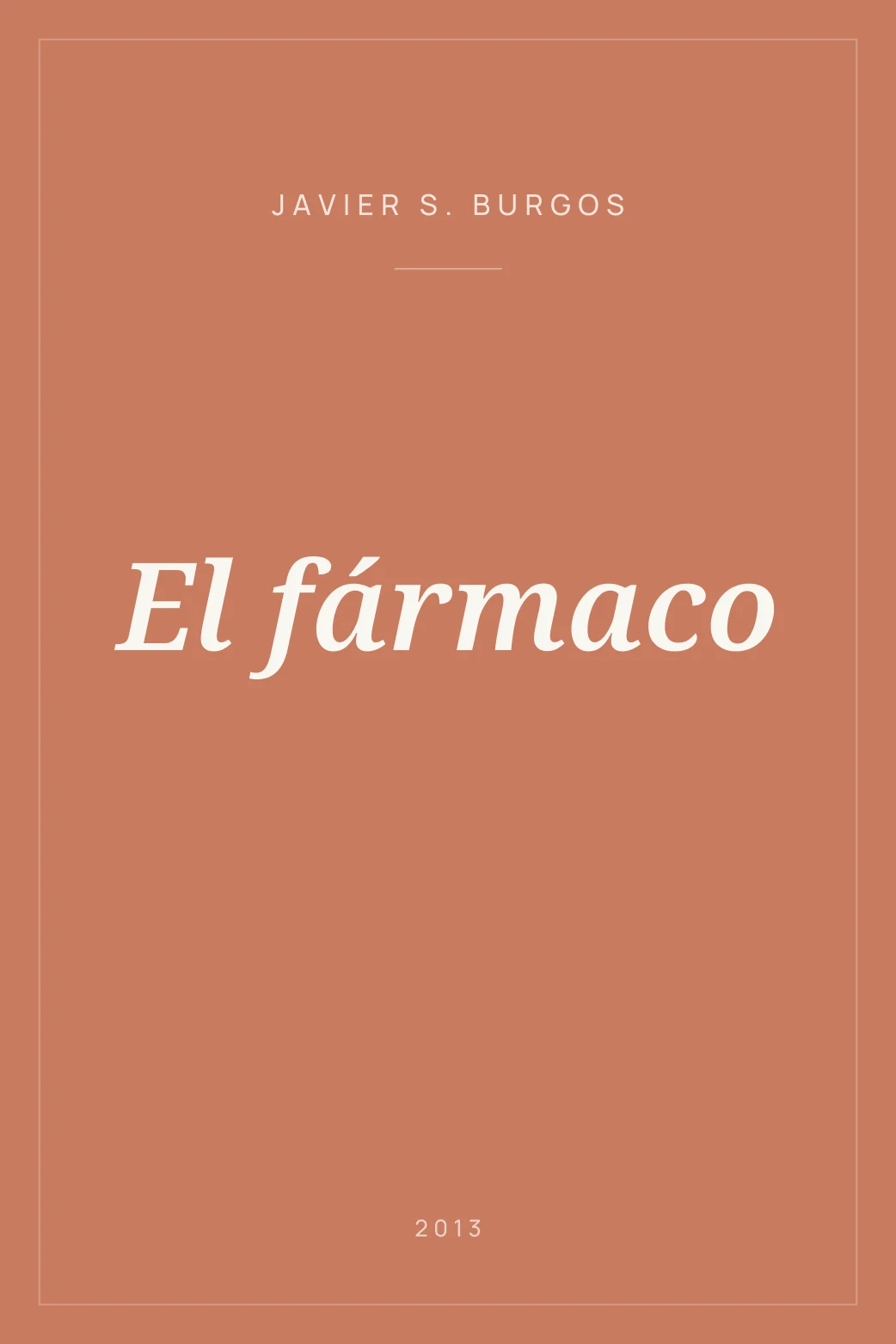 Portada de El fármaco