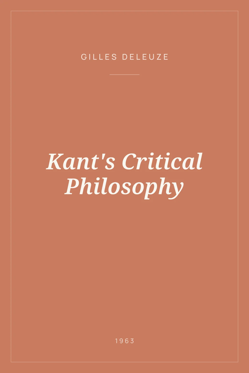 Portada de Kant's Critical Philosophy