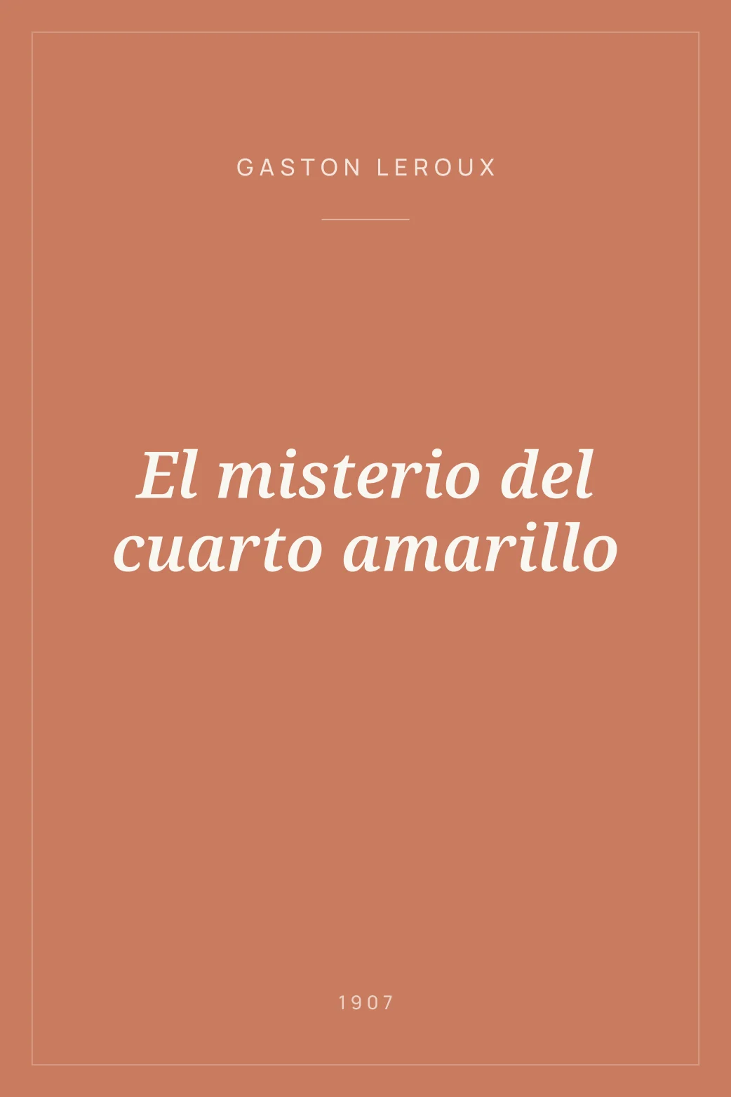 Portada de El misterio del cuarto amarillo