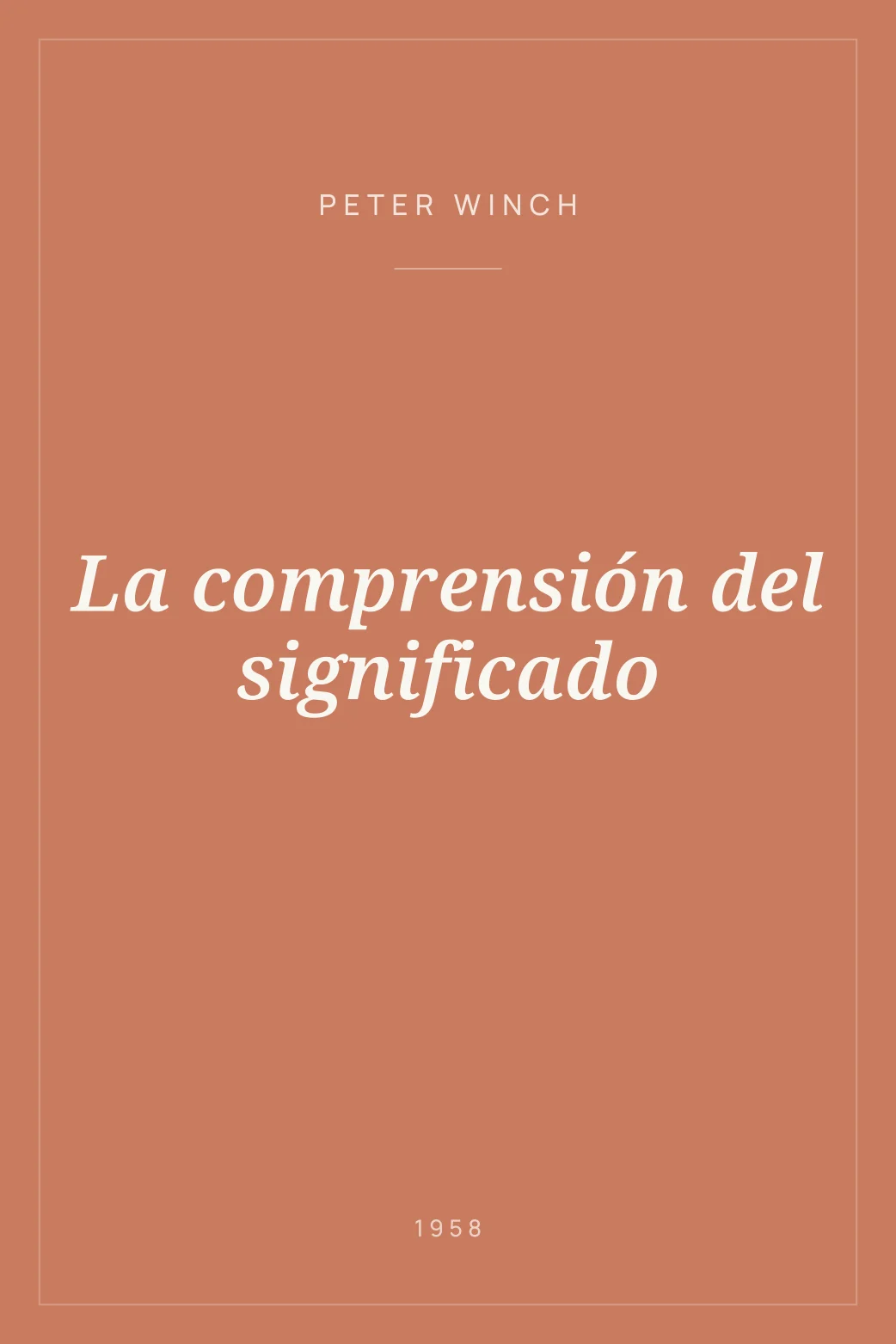 Portada de La comprensión del significado